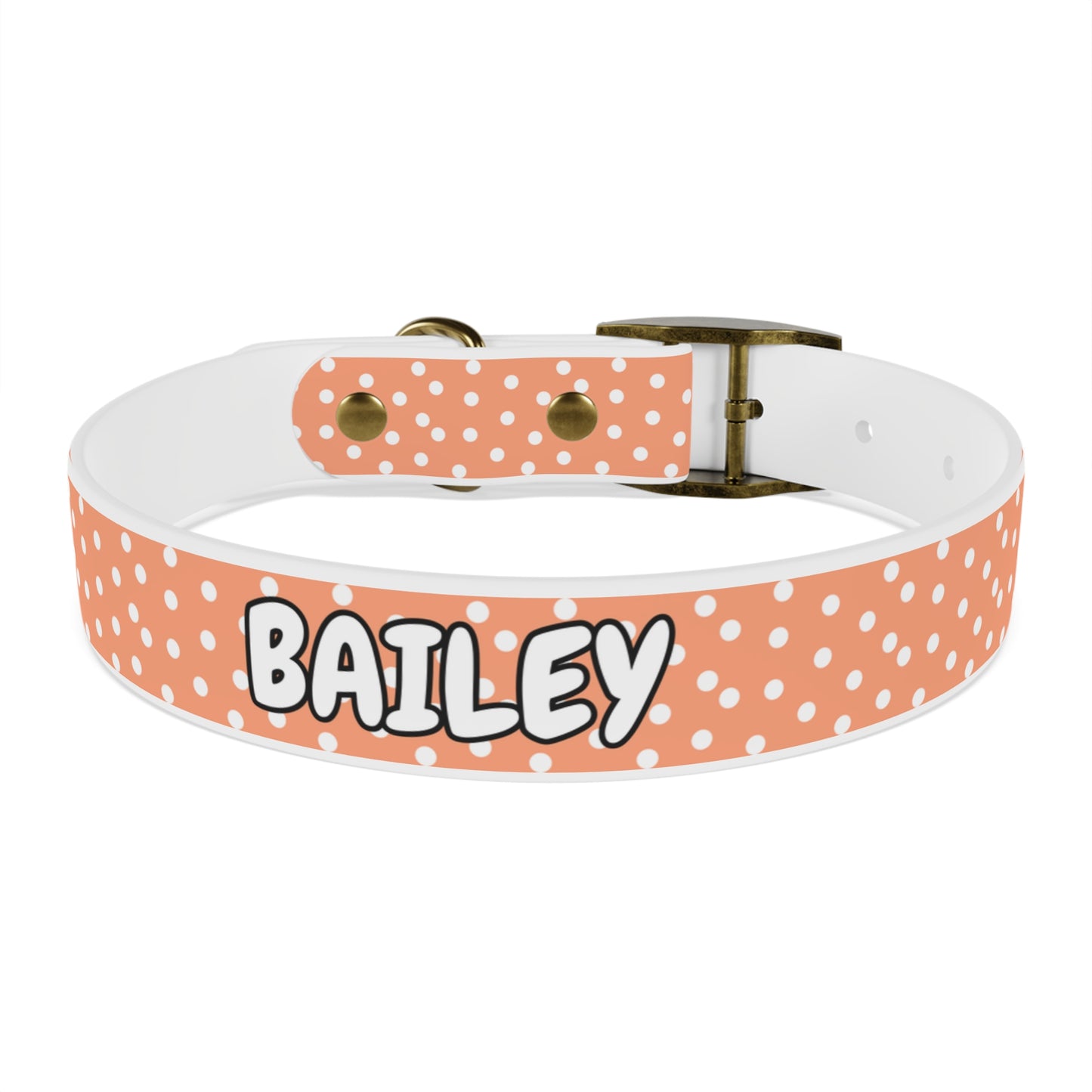 Custom Name Adjustable Pet Collar - Orange