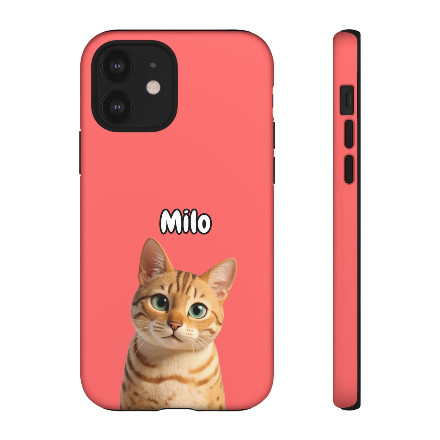 Custom Pet Portrait Tough iPhone Case - Pink