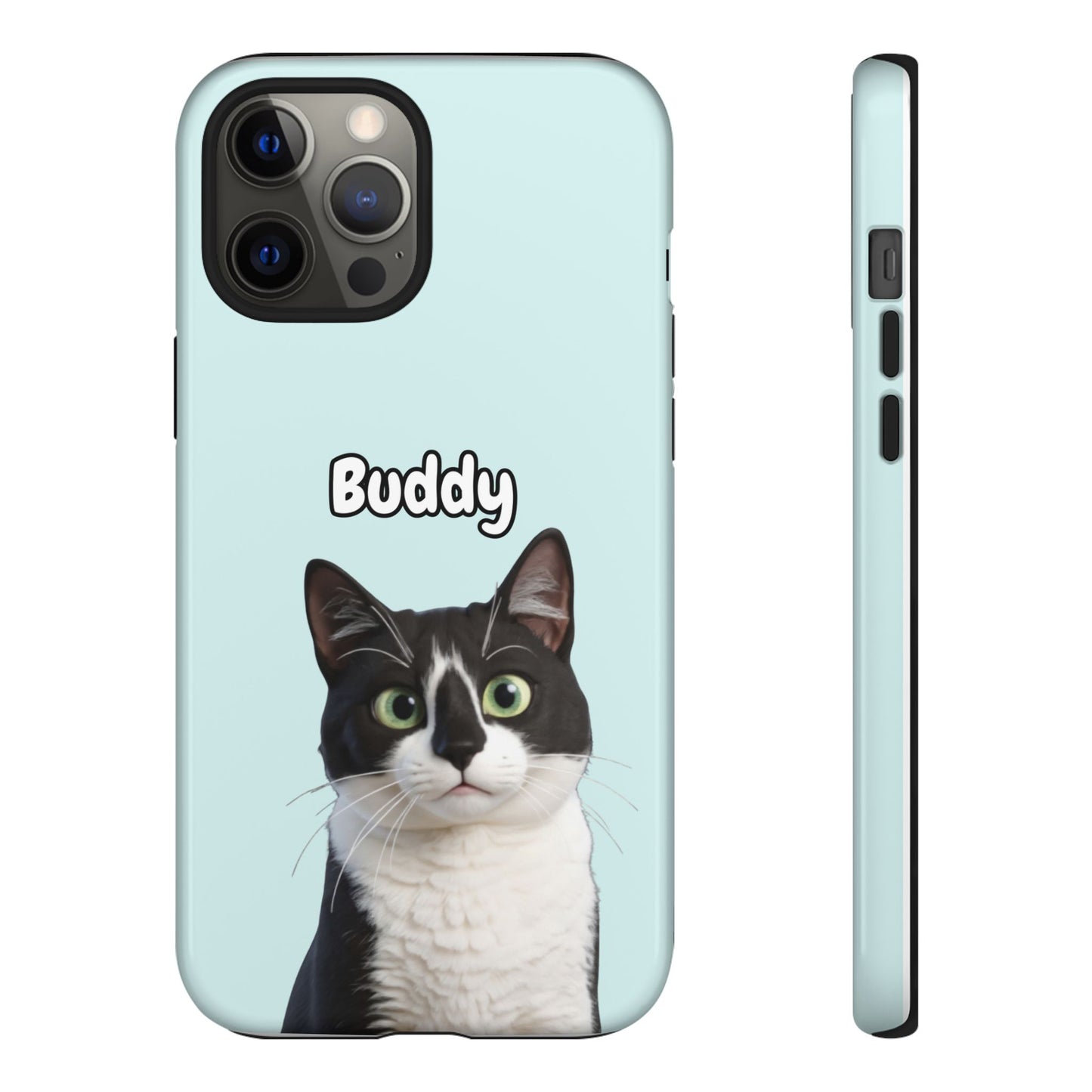 Custom Pet Portrait Tough iPhone Case - Teal