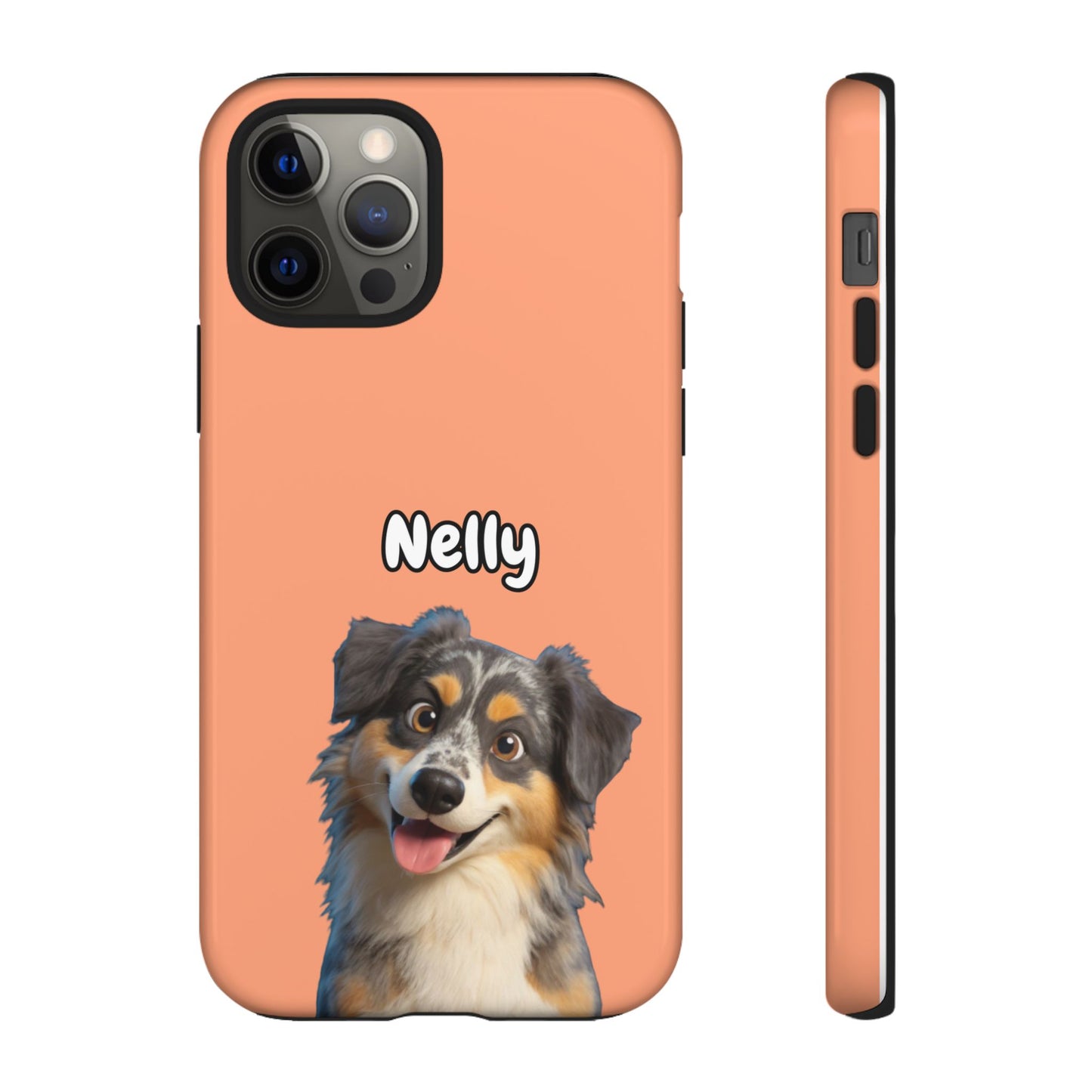Custom Pet Portrait Tough iPhone Case - Orange