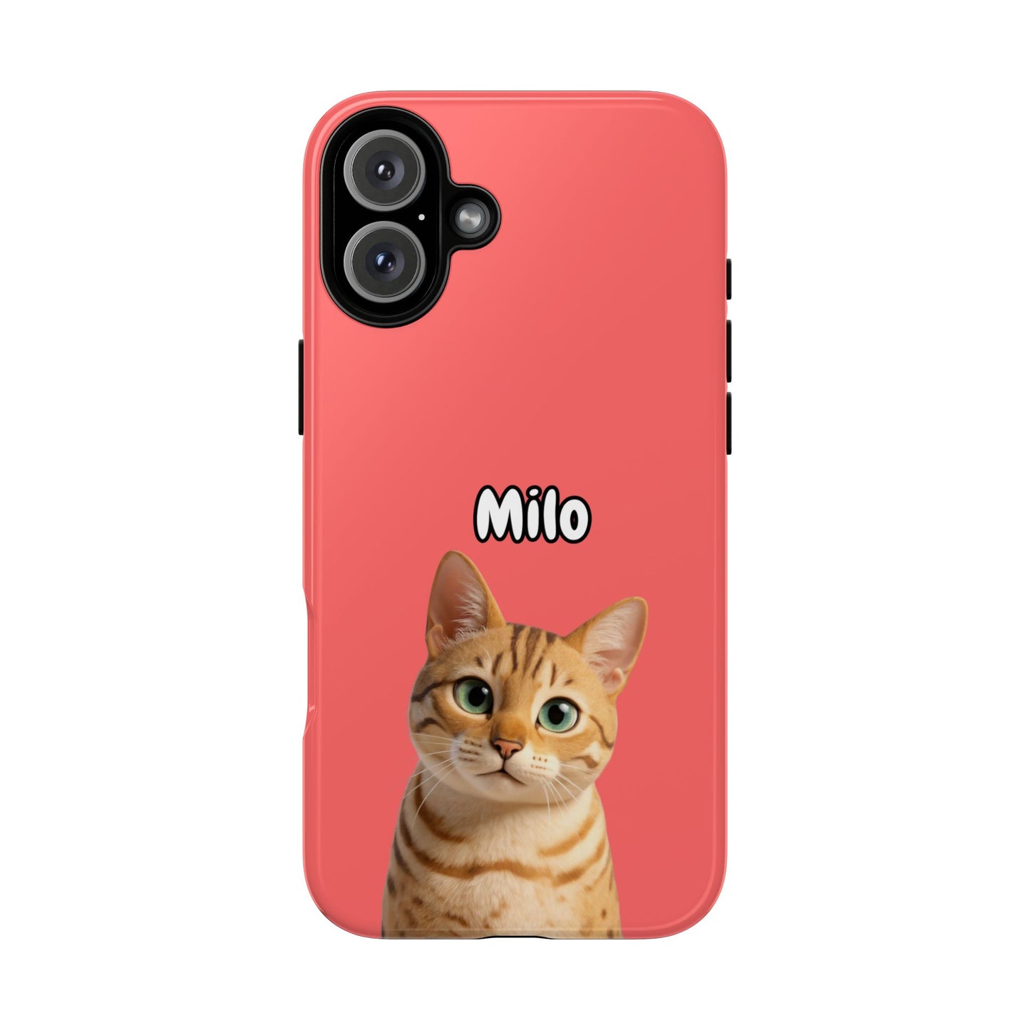 Custom Pet Portrait Tough iPhone Case - Pink