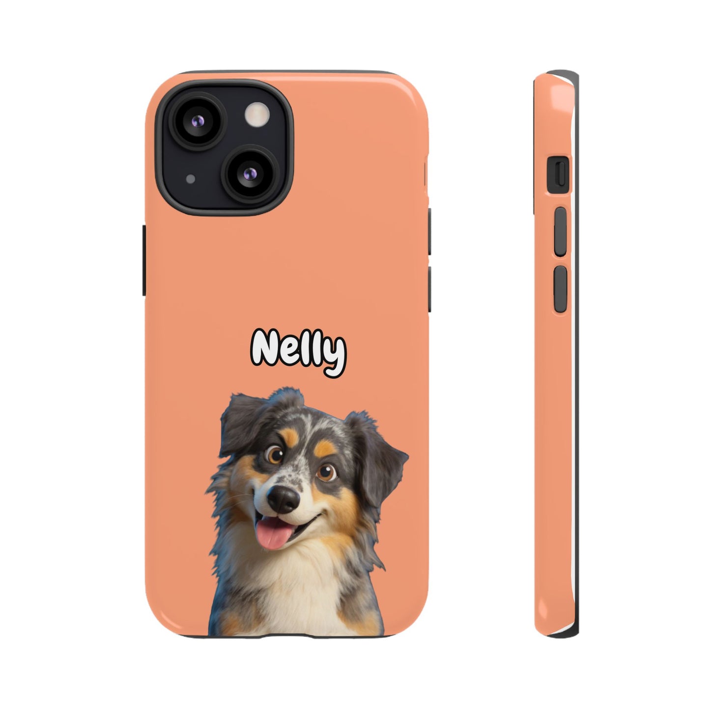 Custom Pet Portrait Tough iPhone Case - Orange