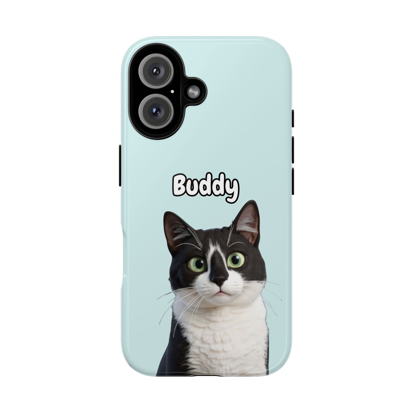 Custom Pet Portrait Tough iPhone Case - Teal
