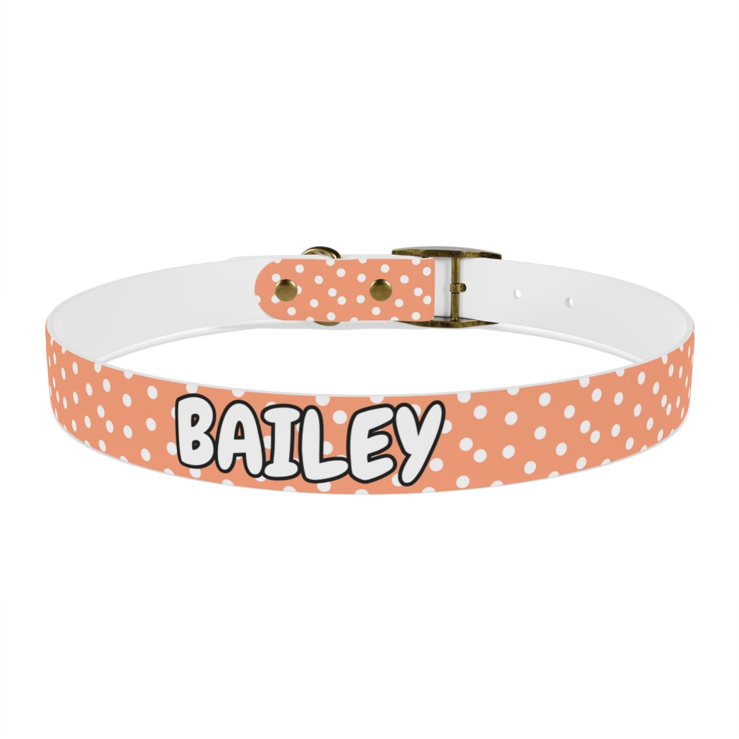 Custom Name Adjustable Pet Collar - Orange