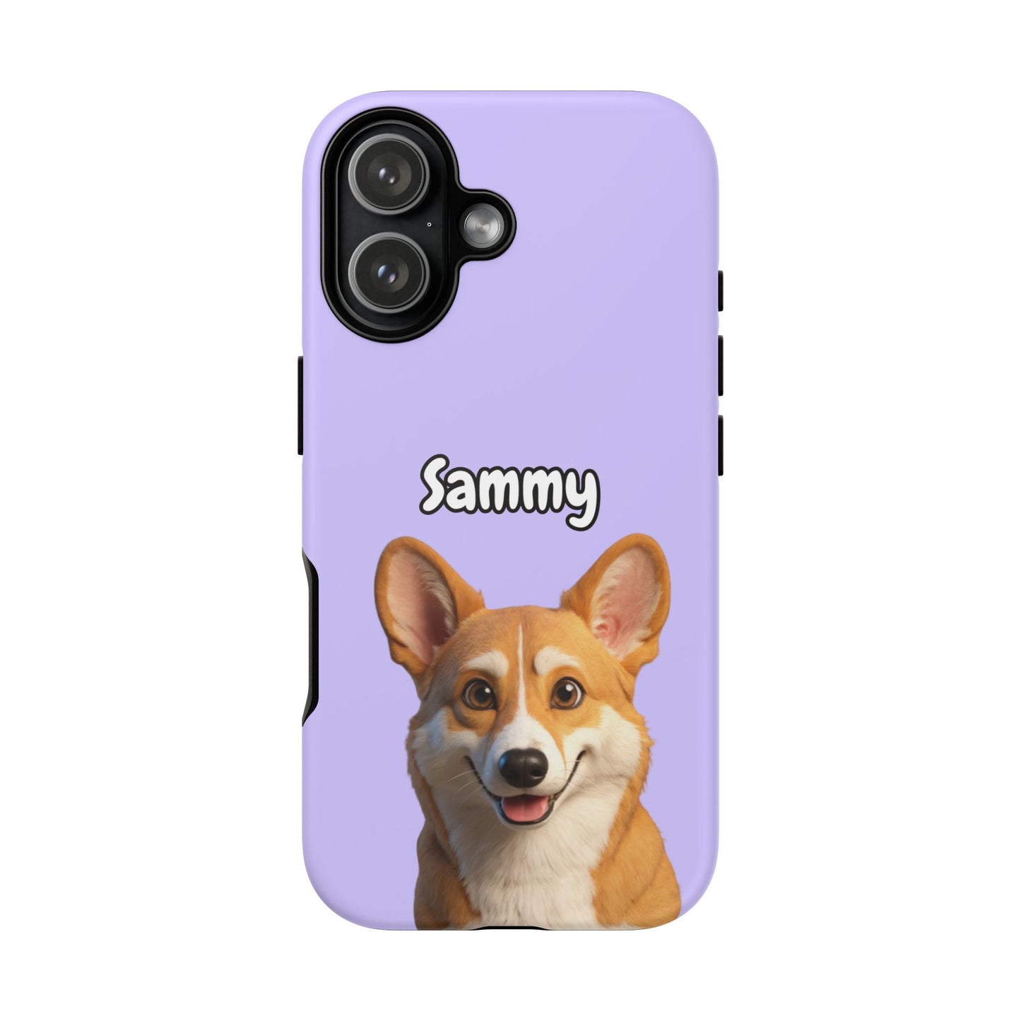 Custom Pet Portrait Tough iPhone Case - Purple