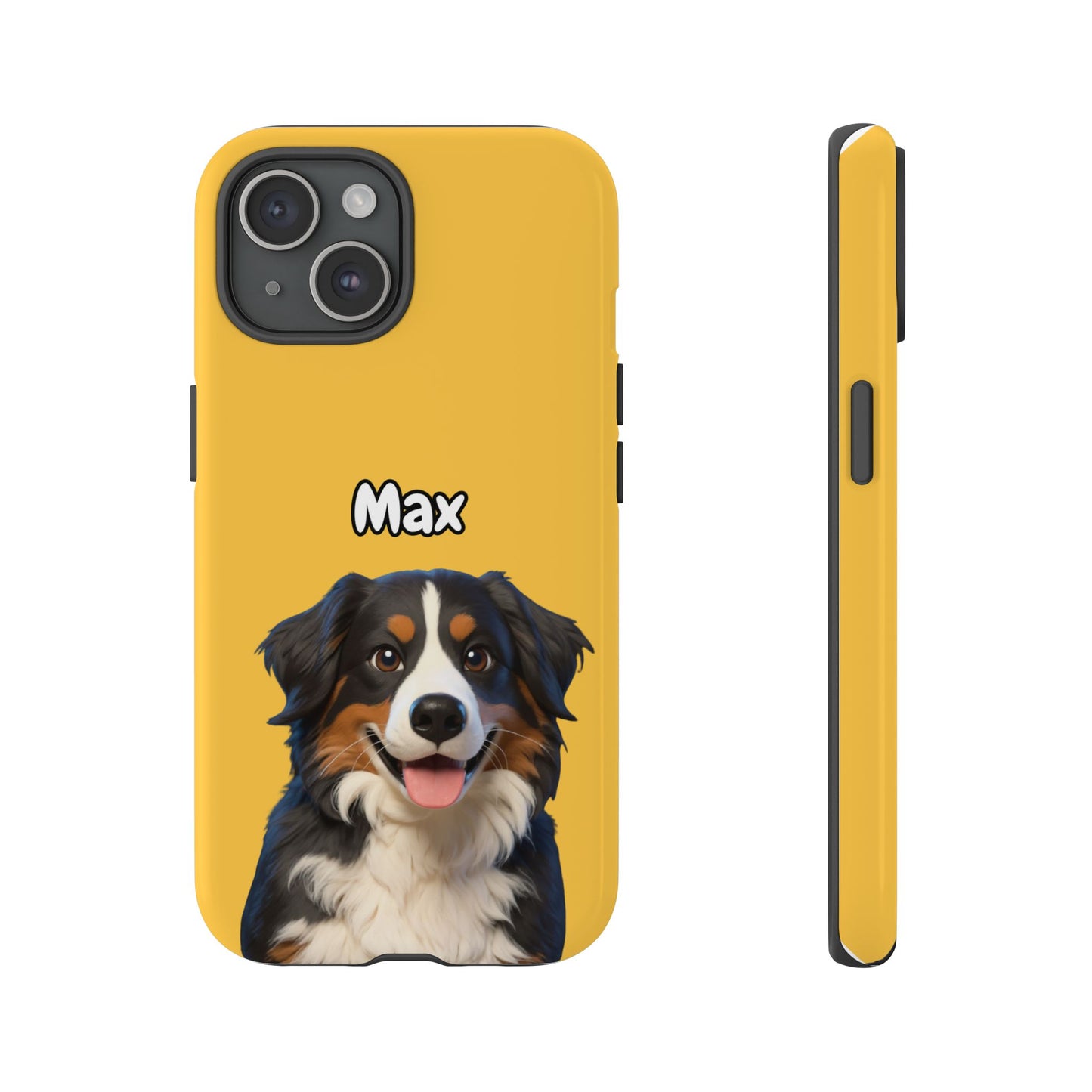Custom Pet Portrait Tough iPhone Case - Yellow