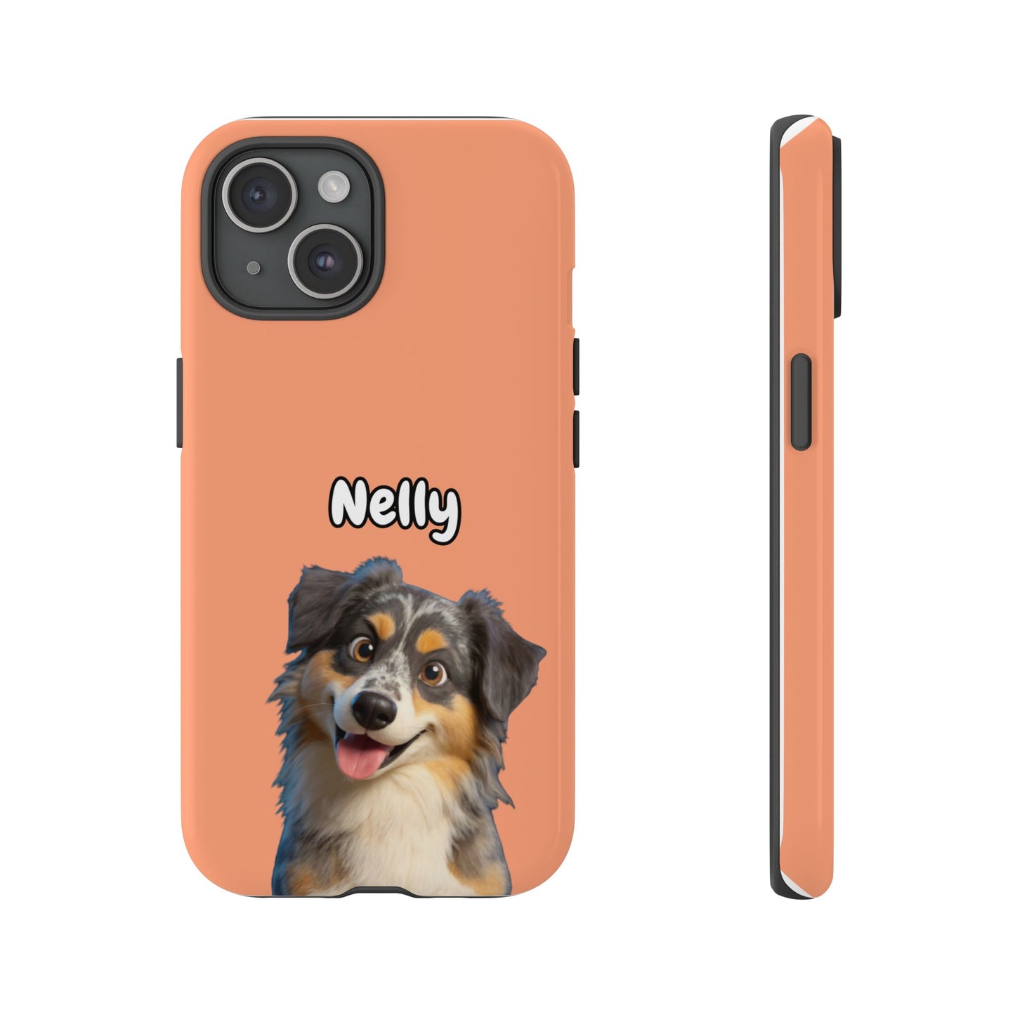 Custom Pet Portrait Tough iPhone Case - Orange