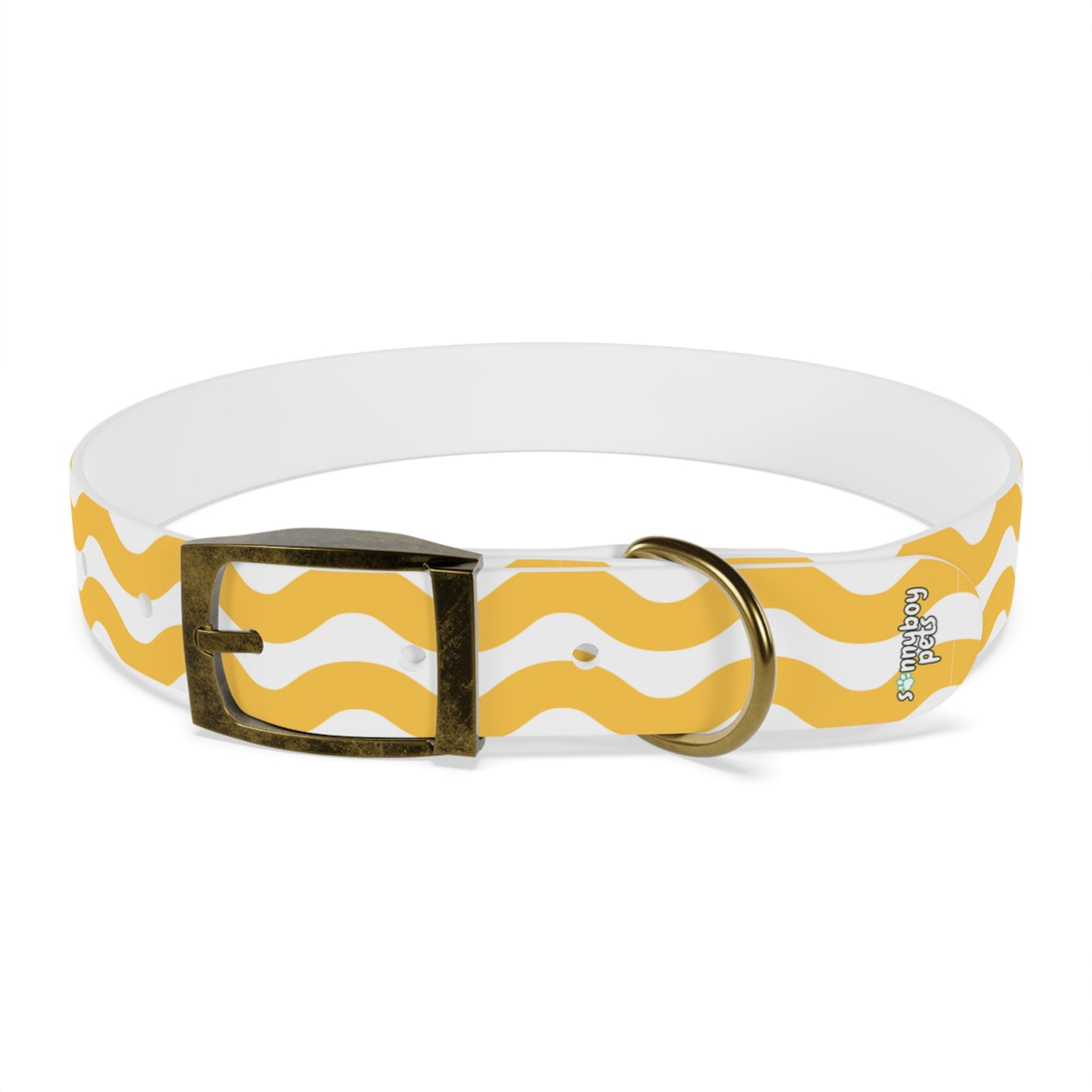 Custom Name Adjustable Pet Collar - Yellow