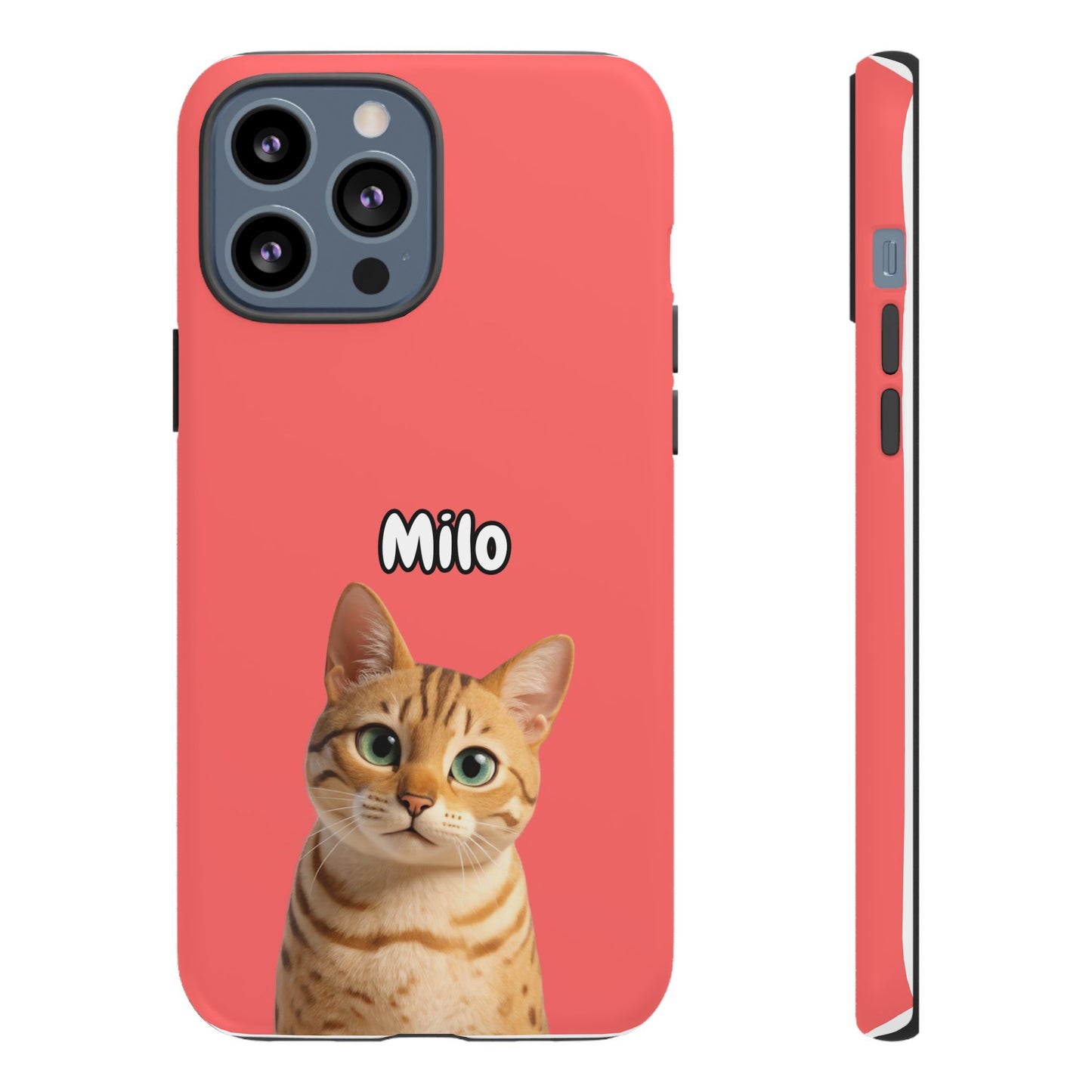 Custom Pet Portrait Tough iPhone Case - Pink