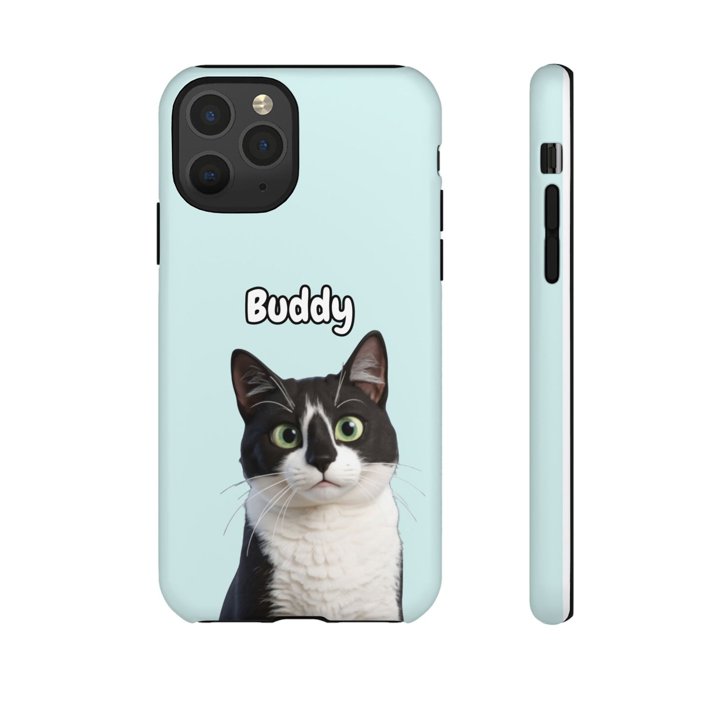 Custom Pet Portrait Tough iPhone Case - Teal