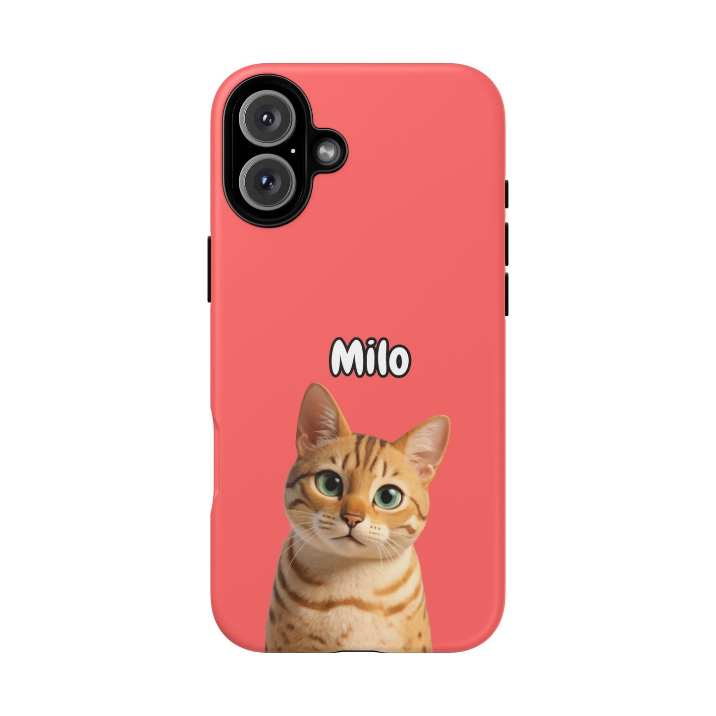 Custom Pet Portrait Tough iPhone Case - Pink