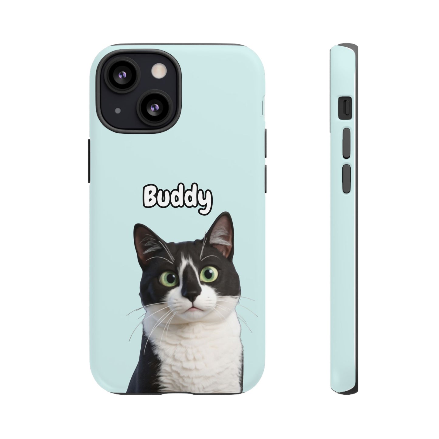 Custom Pet Portrait Tough iPhone Case - Teal