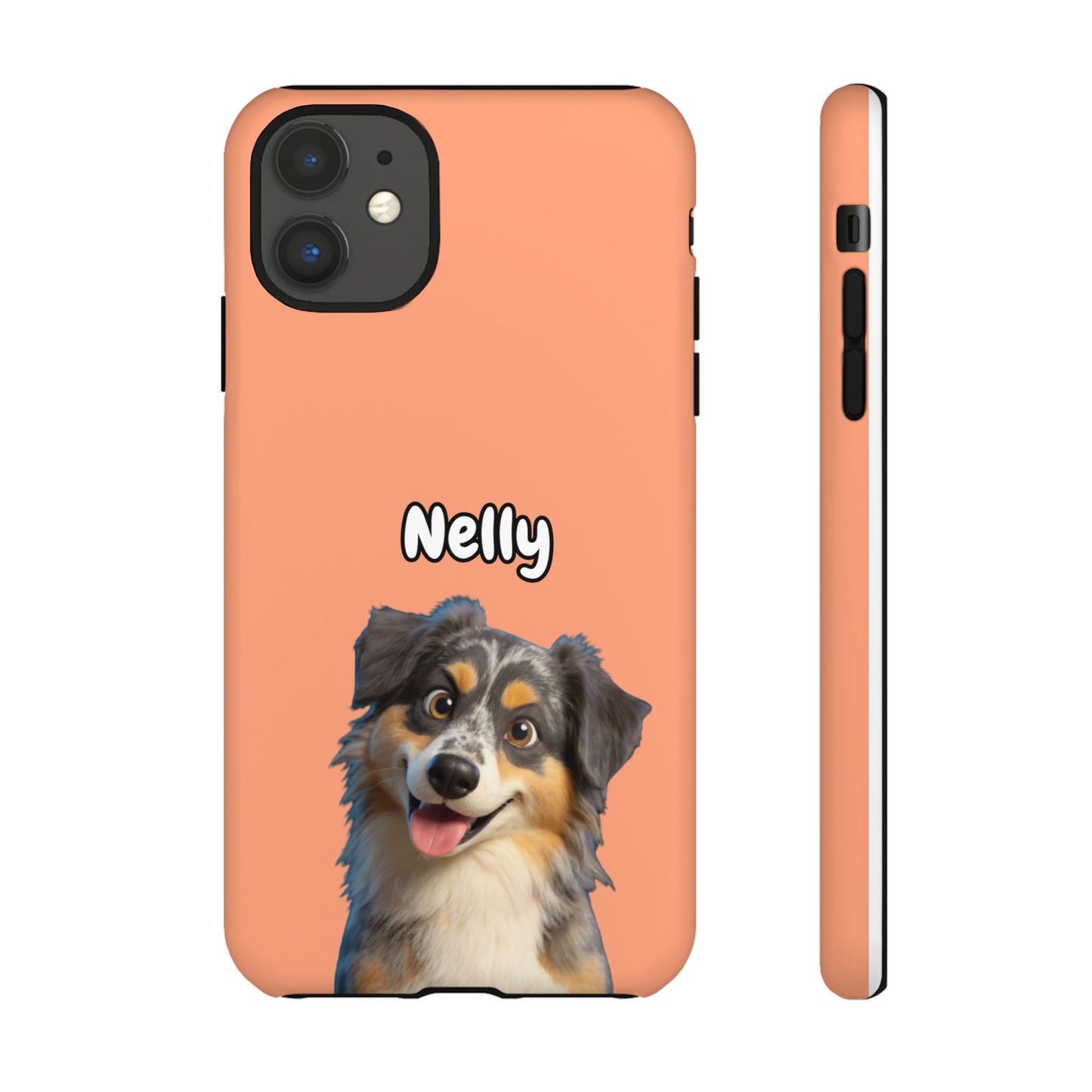 Custom Pet Portrait Tough iPhone Case - Orange