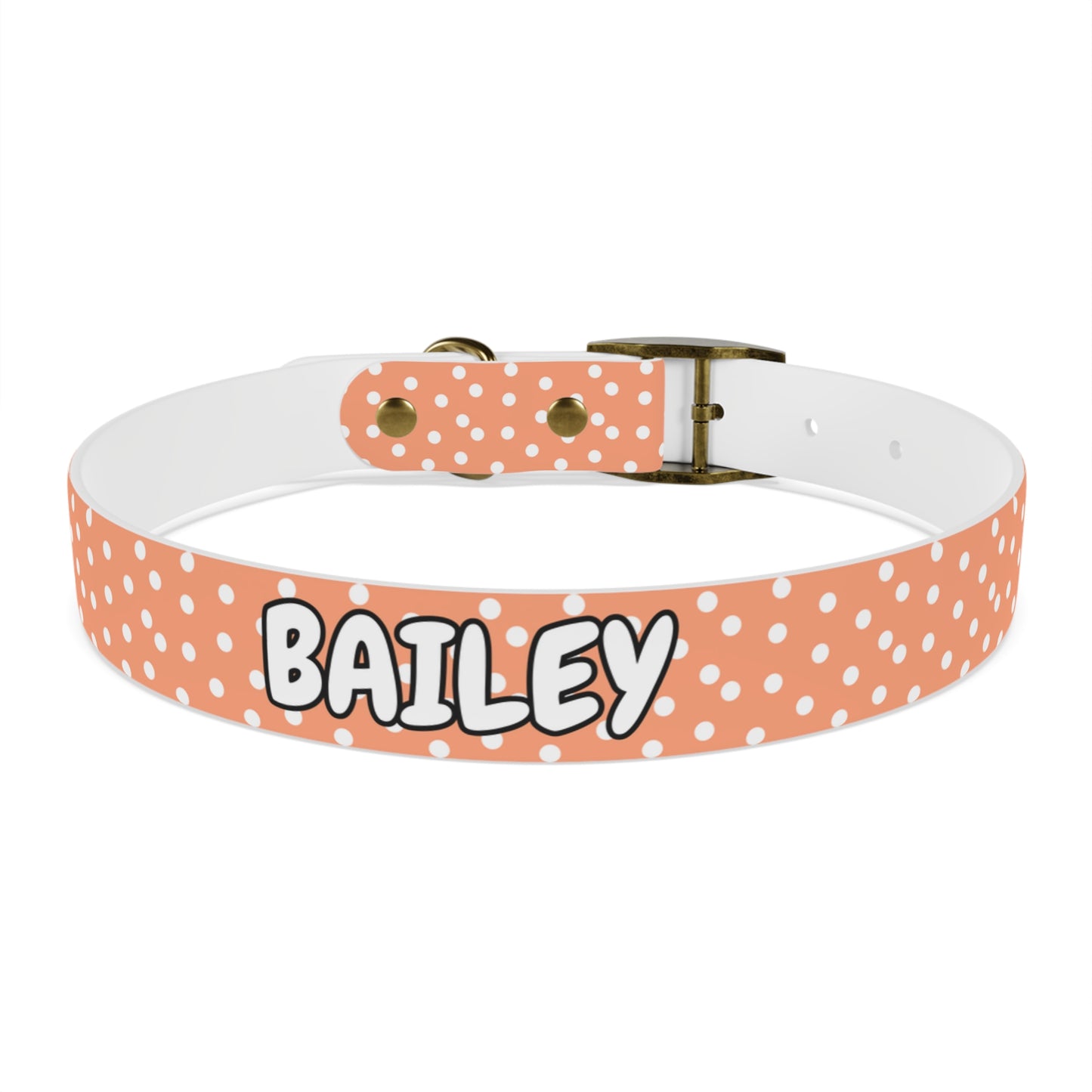 Custom Name Adjustable Pet Collar - Orange