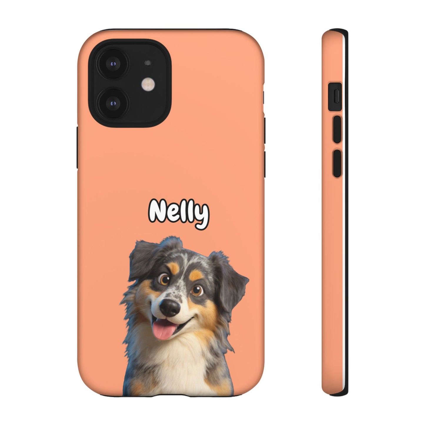 Custom Pet Portrait Tough iPhone Case - Orange