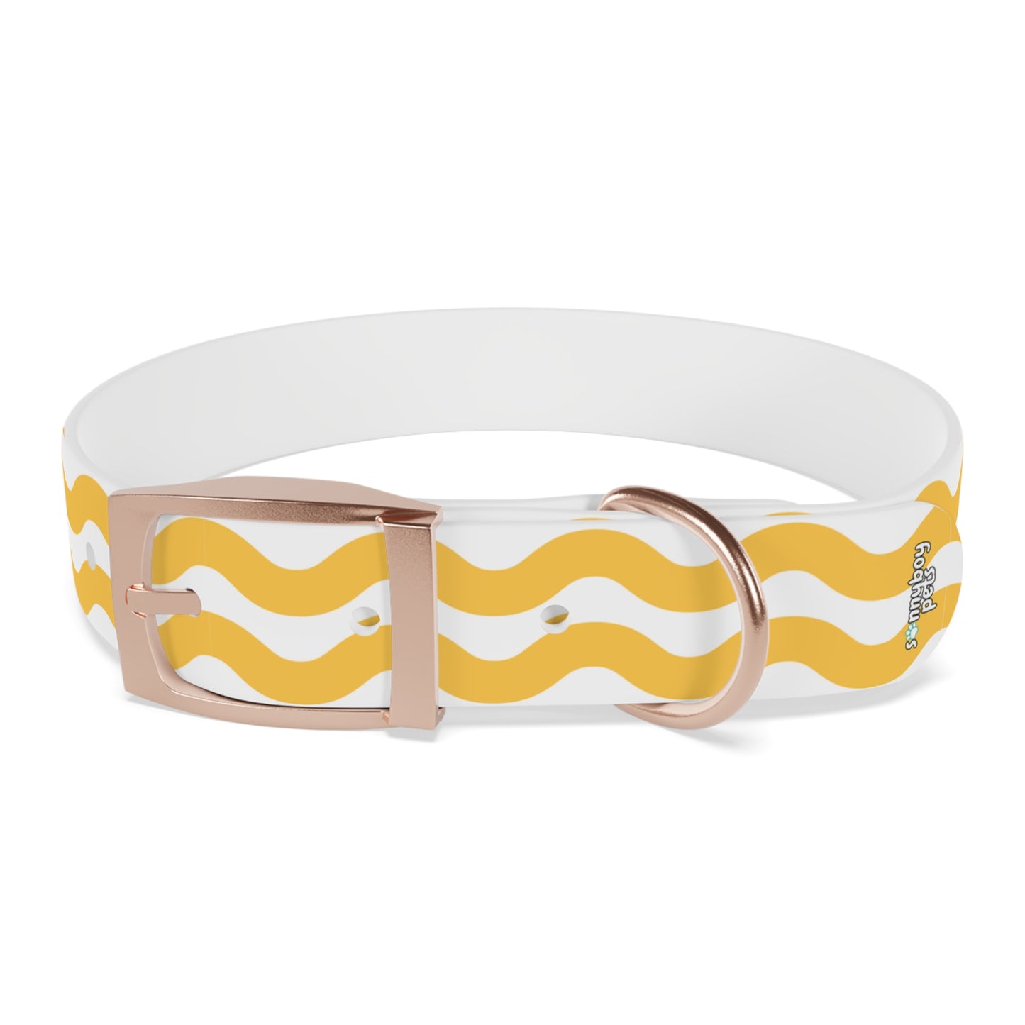 Custom Name Adjustable Pet Collar - Yellow