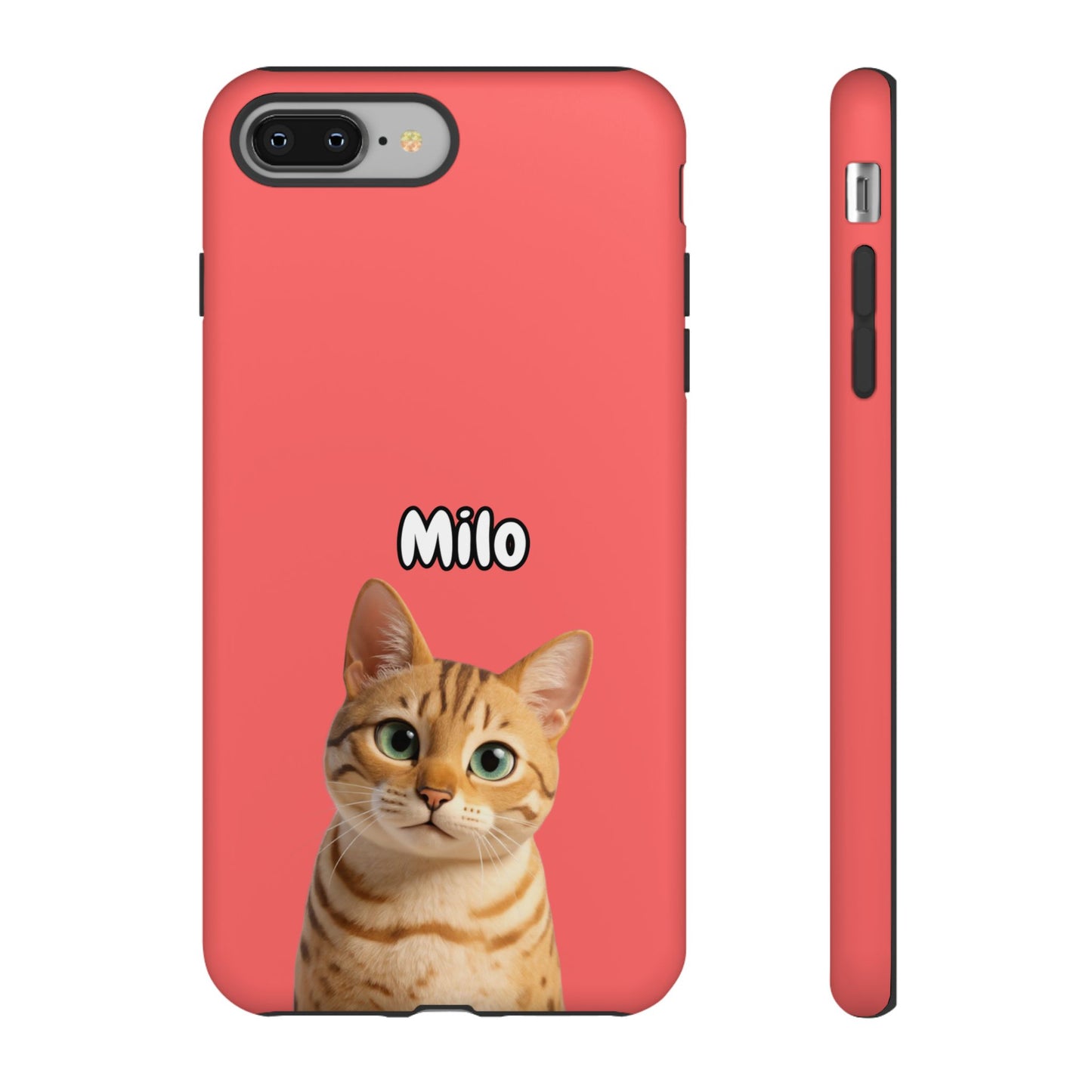 Custom Pet Portrait Tough iPhone Case - Pink
