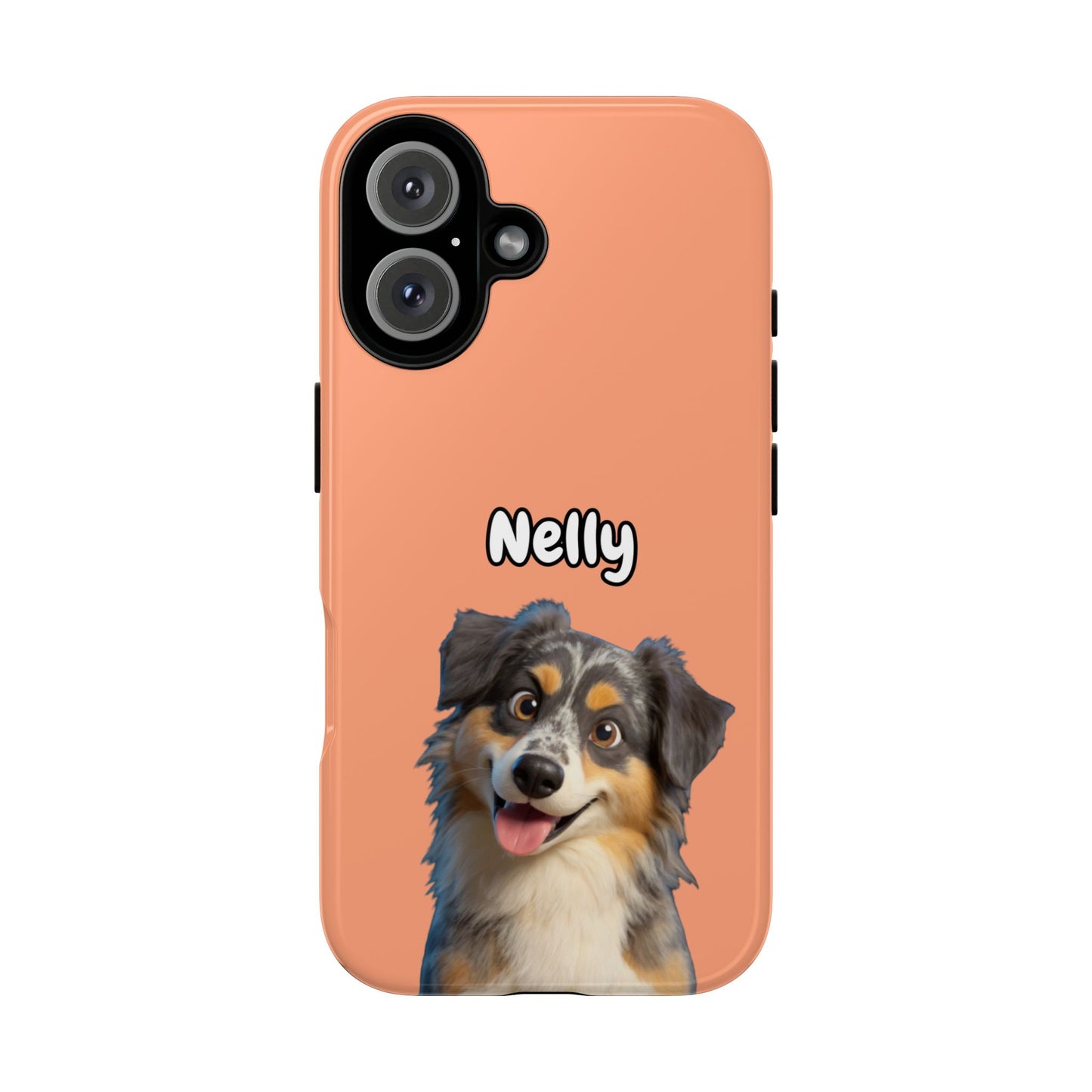 Custom Pet Portrait Tough iPhone Case - Orange