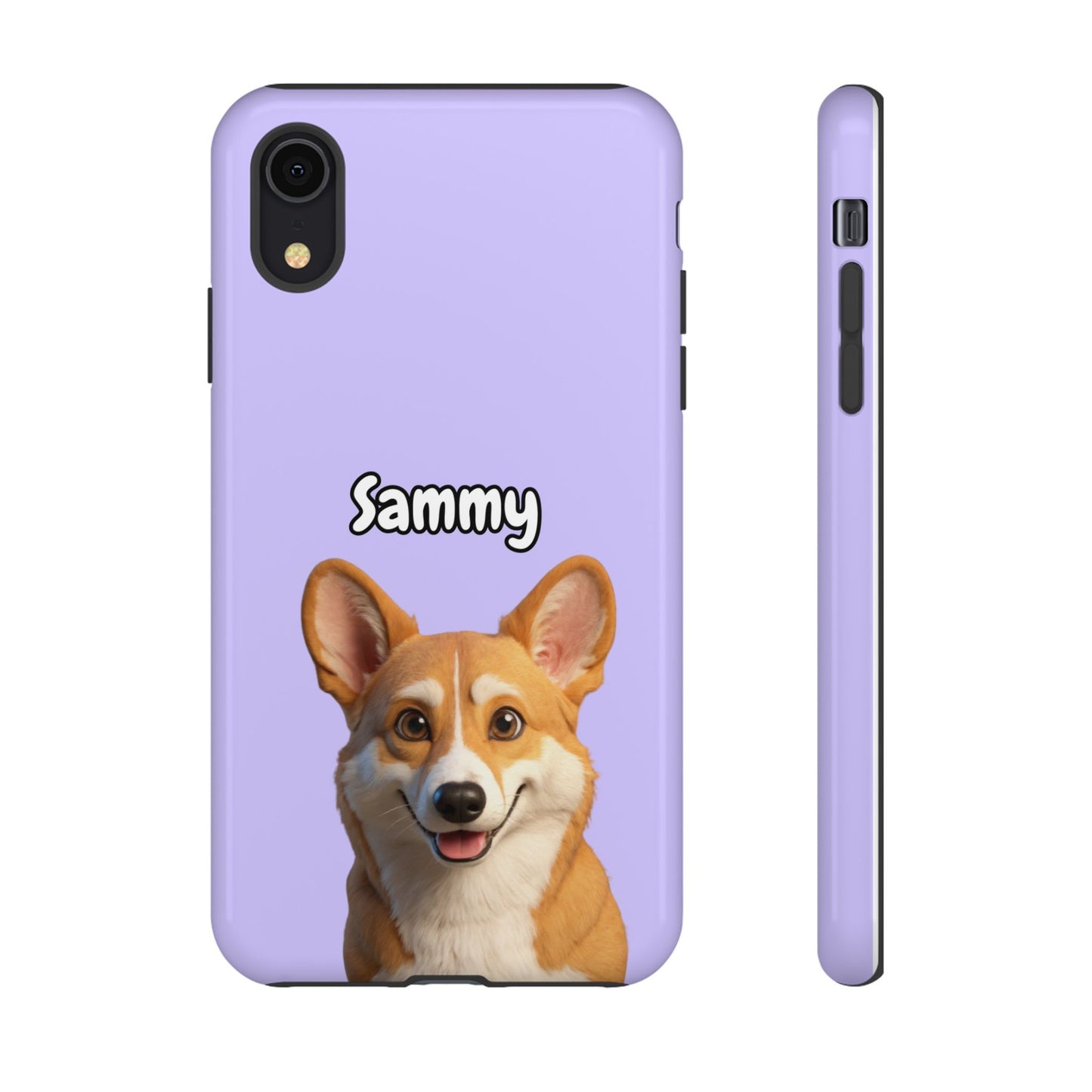 Custom Pet Portrait Tough iPhone Case - Purple