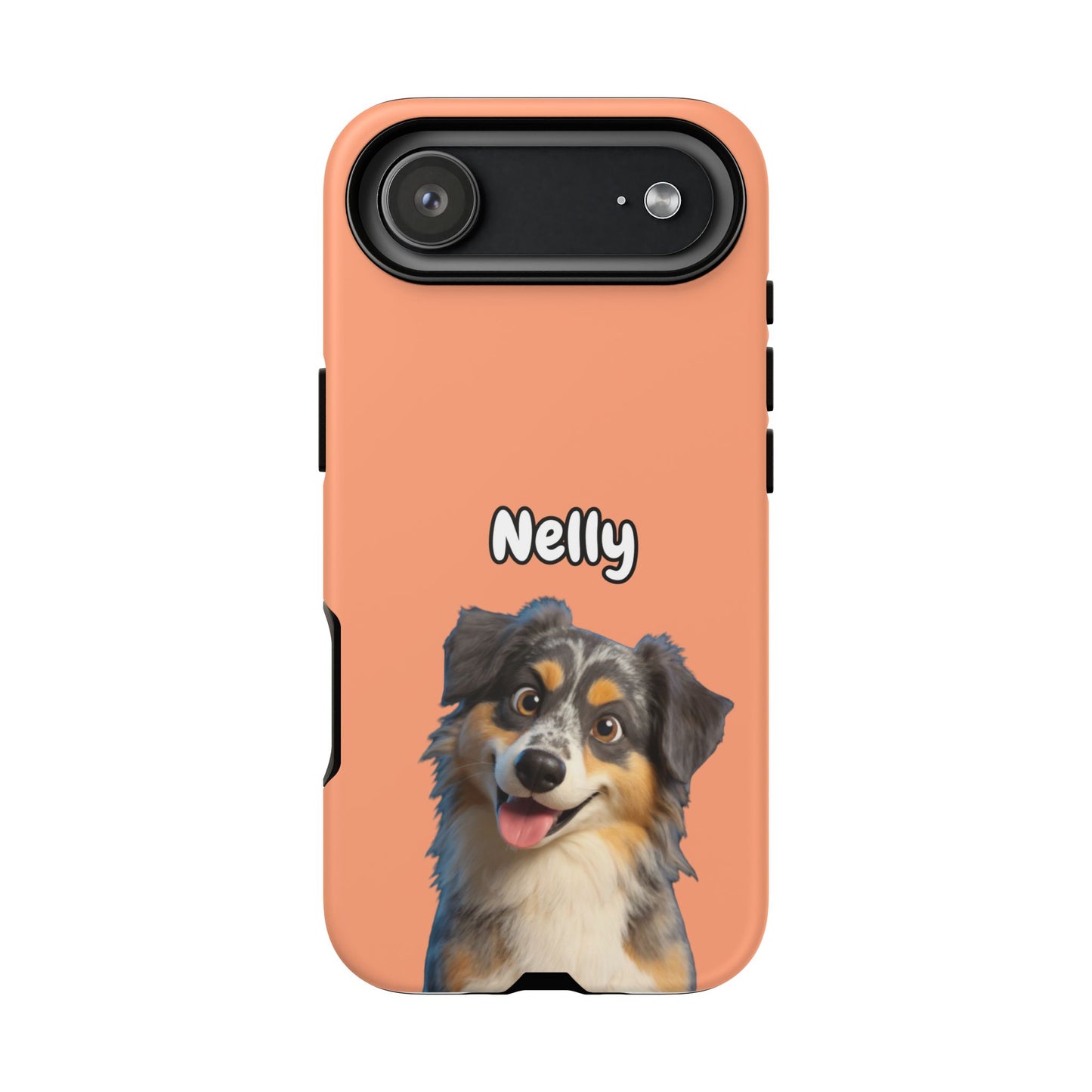 Custom Pet Portrait Tough iPhone Case - Orange