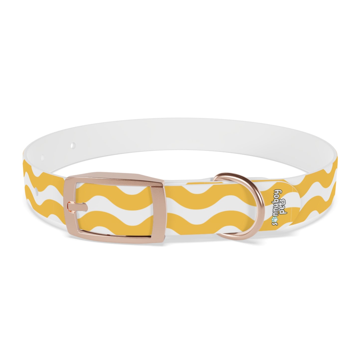 Custom Name Adjustable Pet Collar - Yellow