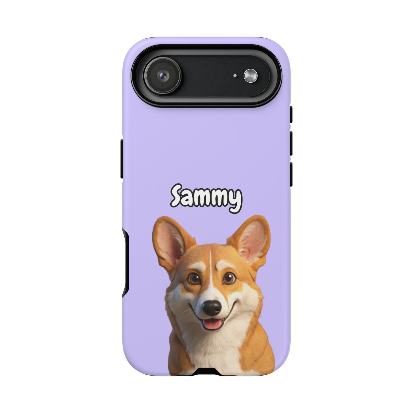 Custom Pet Portrait Tough iPhone Case - Purple