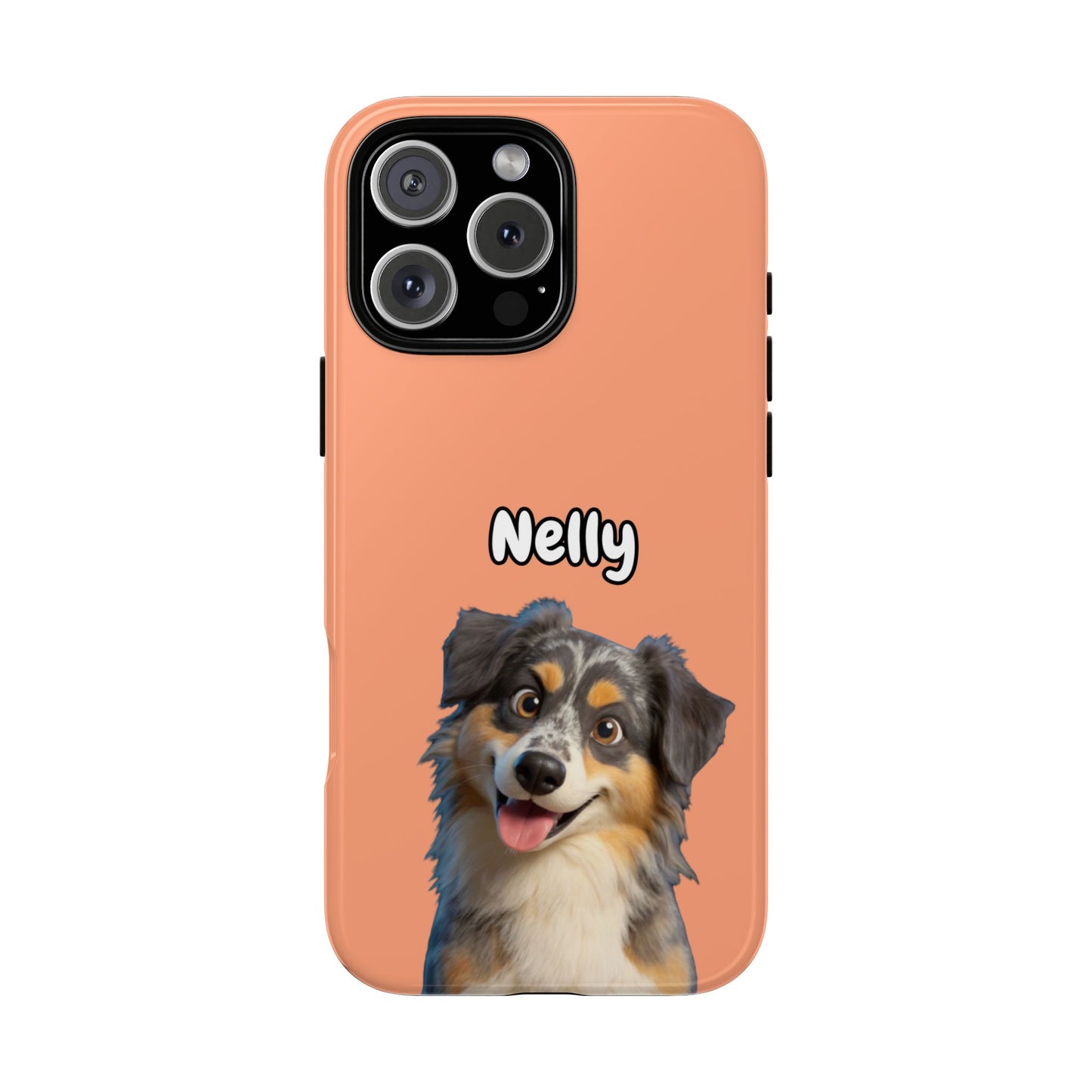 Custom Pet Portrait Tough iPhone Case - Orange