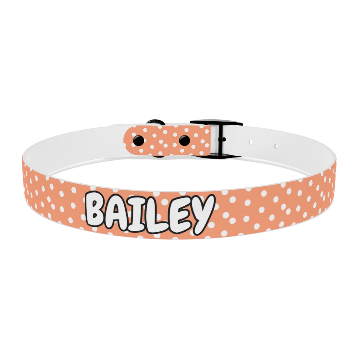 Custom Name Adjustable Pet Collar - Orange