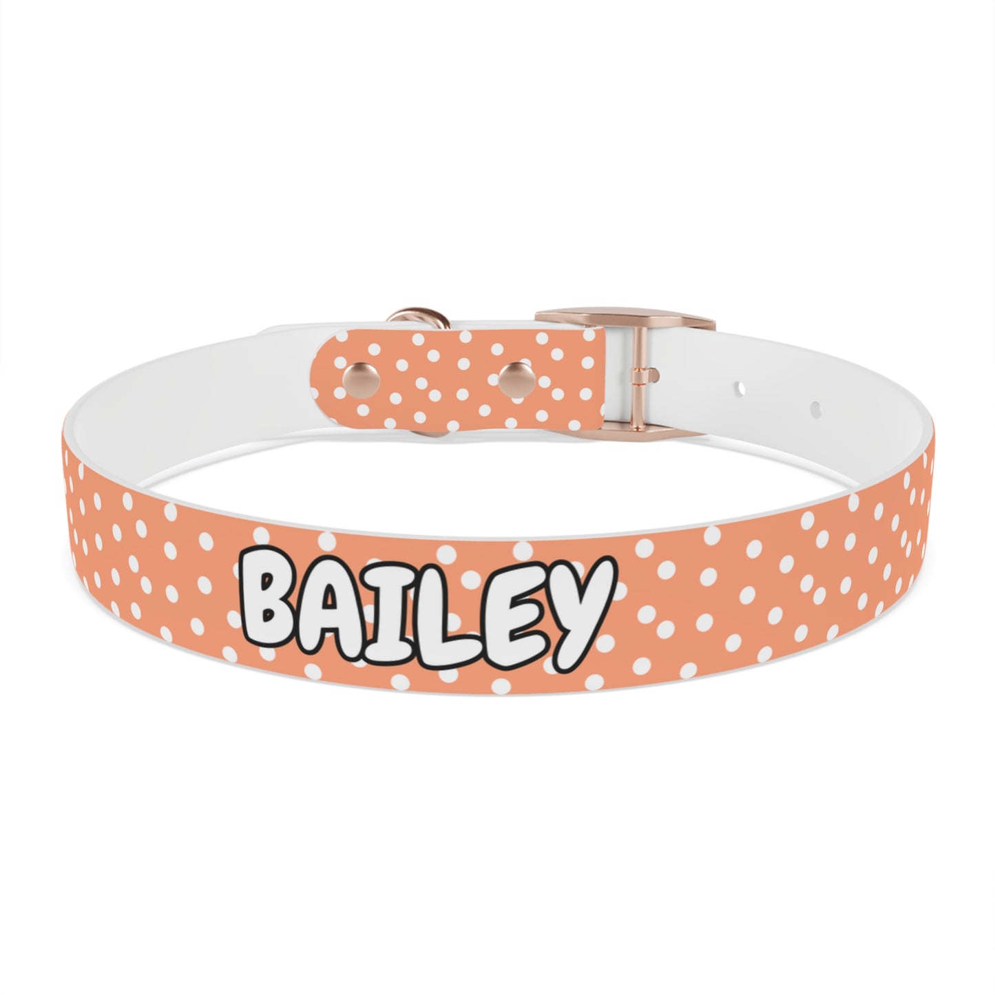 Custom Name Adjustable Pet Collar - Orange
