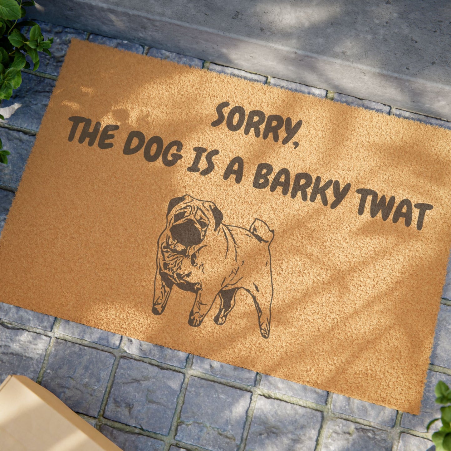 Funny Pet Doormat – “Sorry, The Dog Is A Barky Twat” Welcome Mat | Pet Lover Gift, Dog Owner Home Decor, Funny Housewarming Gift, Outdoor Entry Mat