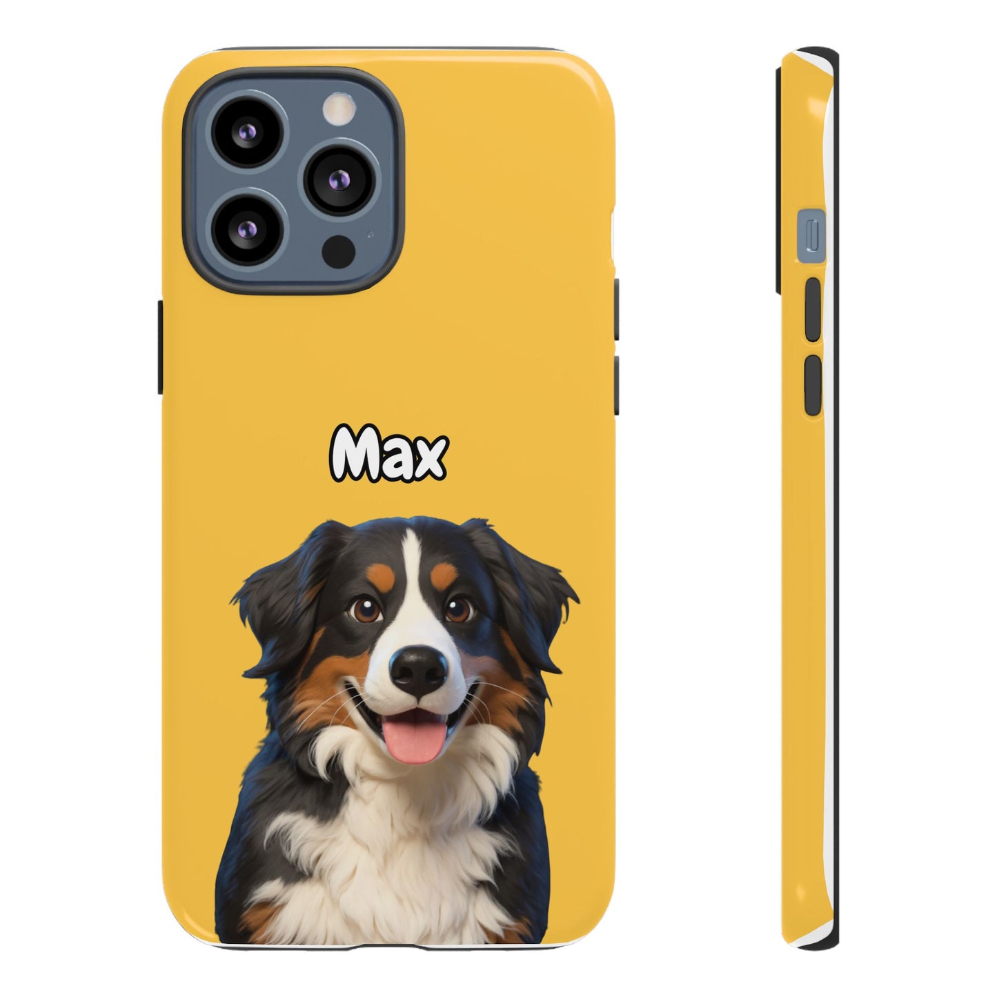 Custom Pet Portrait Tough iPhone Case - Yellow