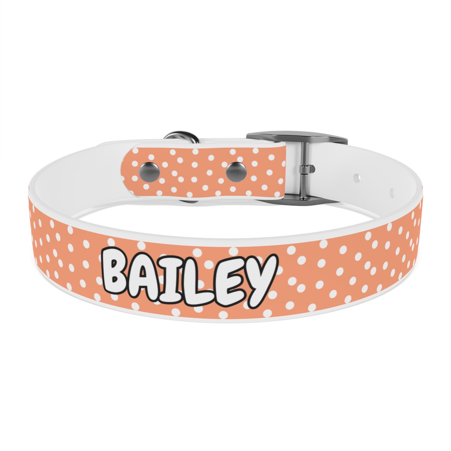 Custom Name Adjustable Pet Collar - Orange
