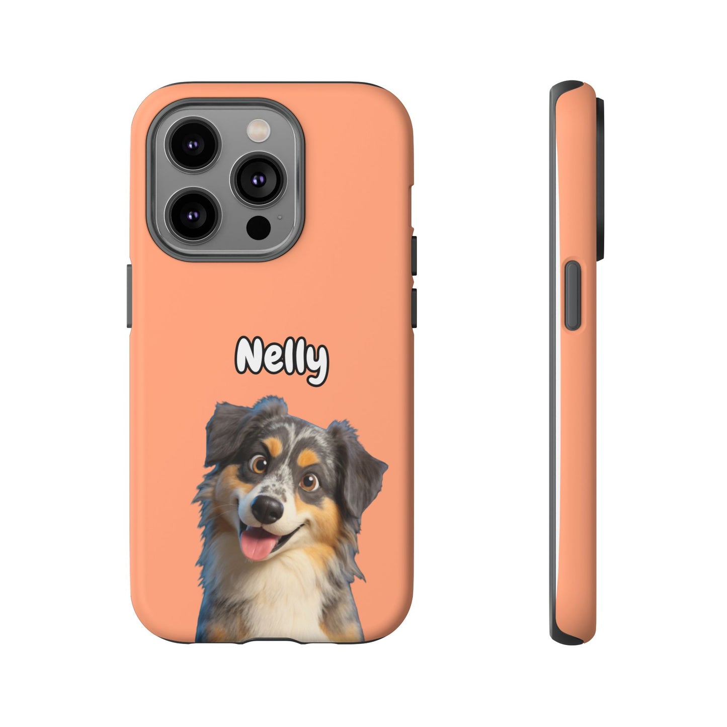 Custom Pet Portrait Tough iPhone Case - Orange