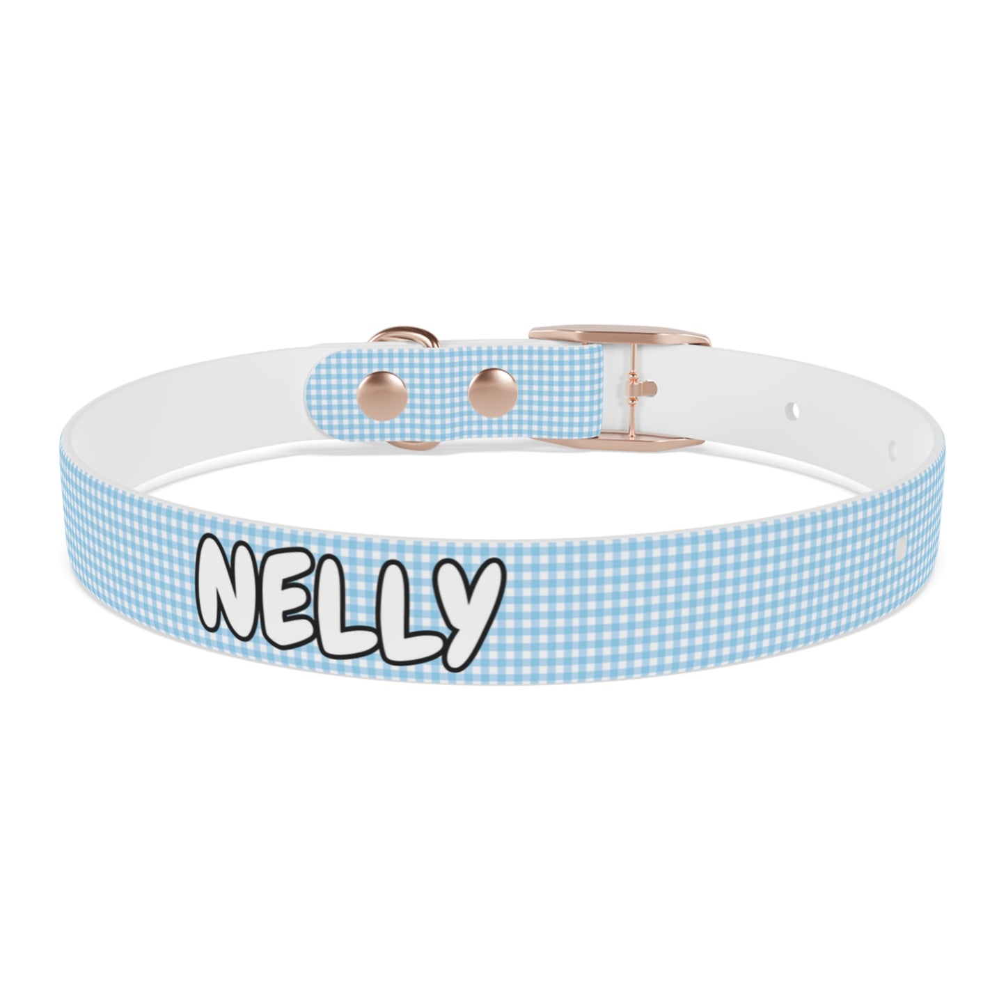 Custom Name Adjustable Pet Collar - Blue