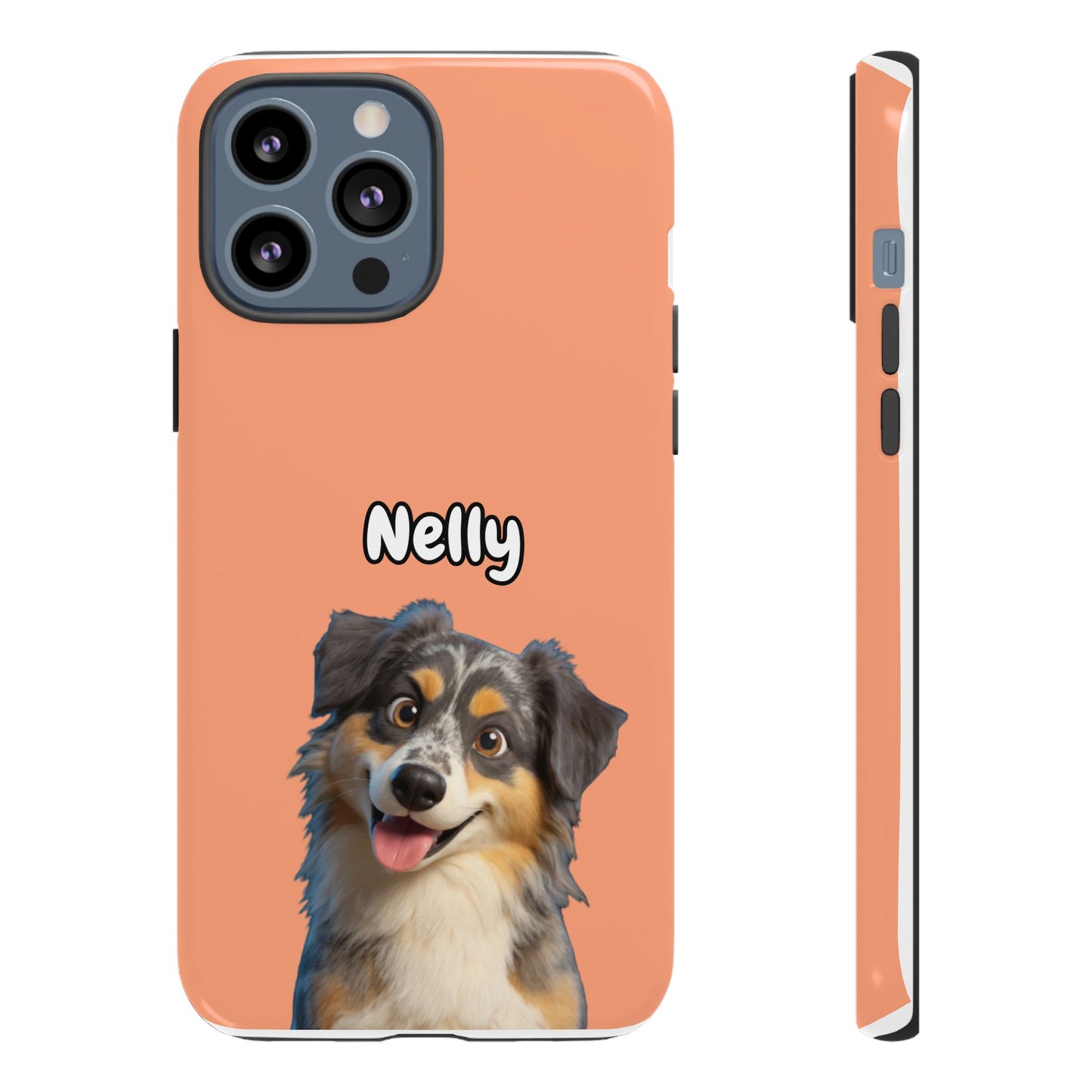 Custom Pet Portrait Tough iPhone Case - Orange
