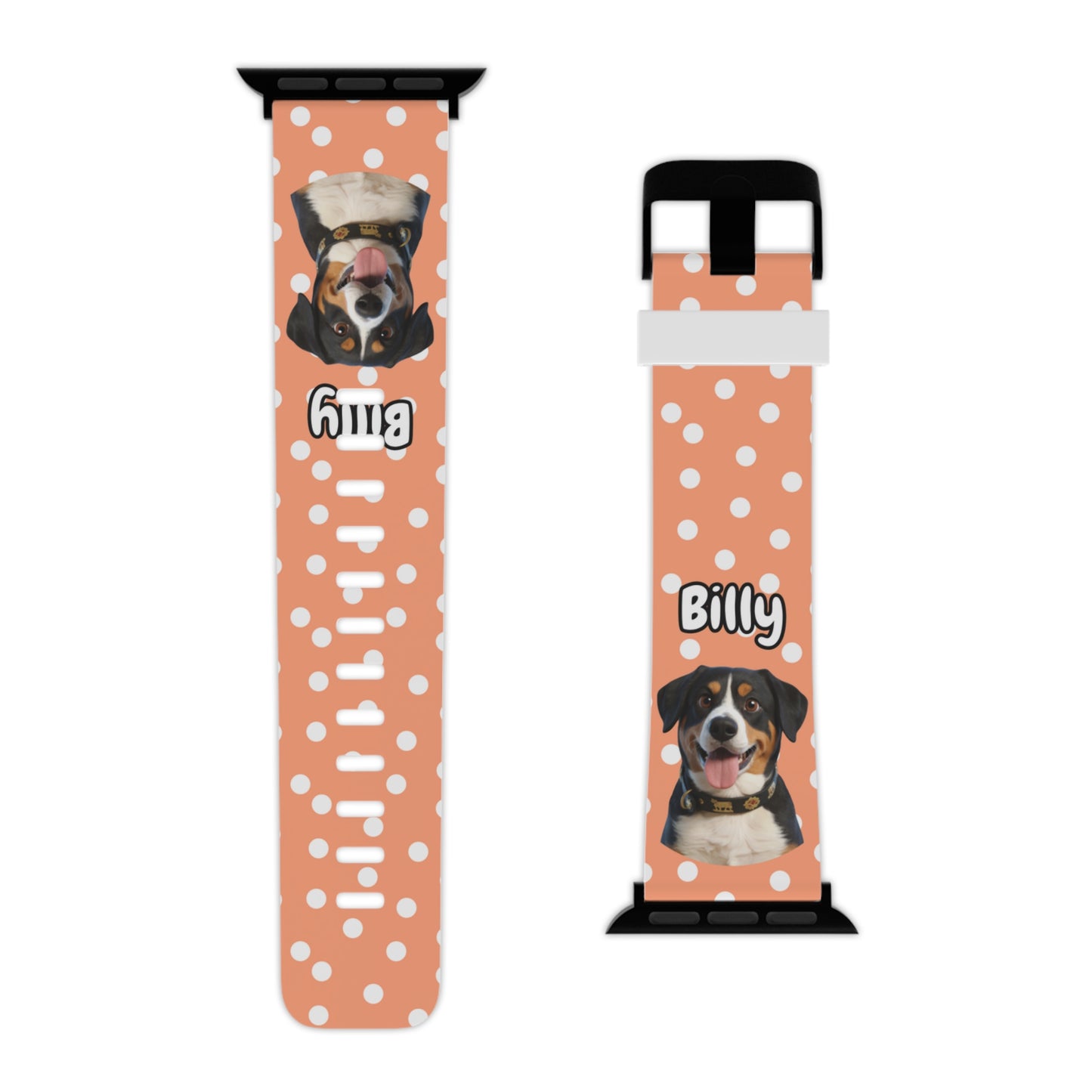 Custom Pet Apple Watch Band – Personalised Dog or Cat Watch Strap with Pet Name & Photo | Gift for Pet Lovers, iWatch Band Series 1–9 SE Ultra