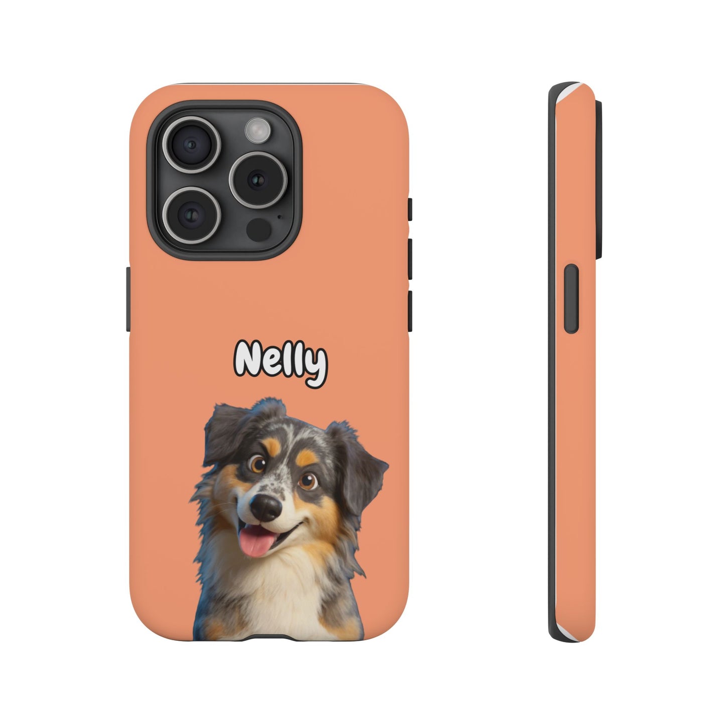 Custom Pet Portrait Tough iPhone Case - Orange