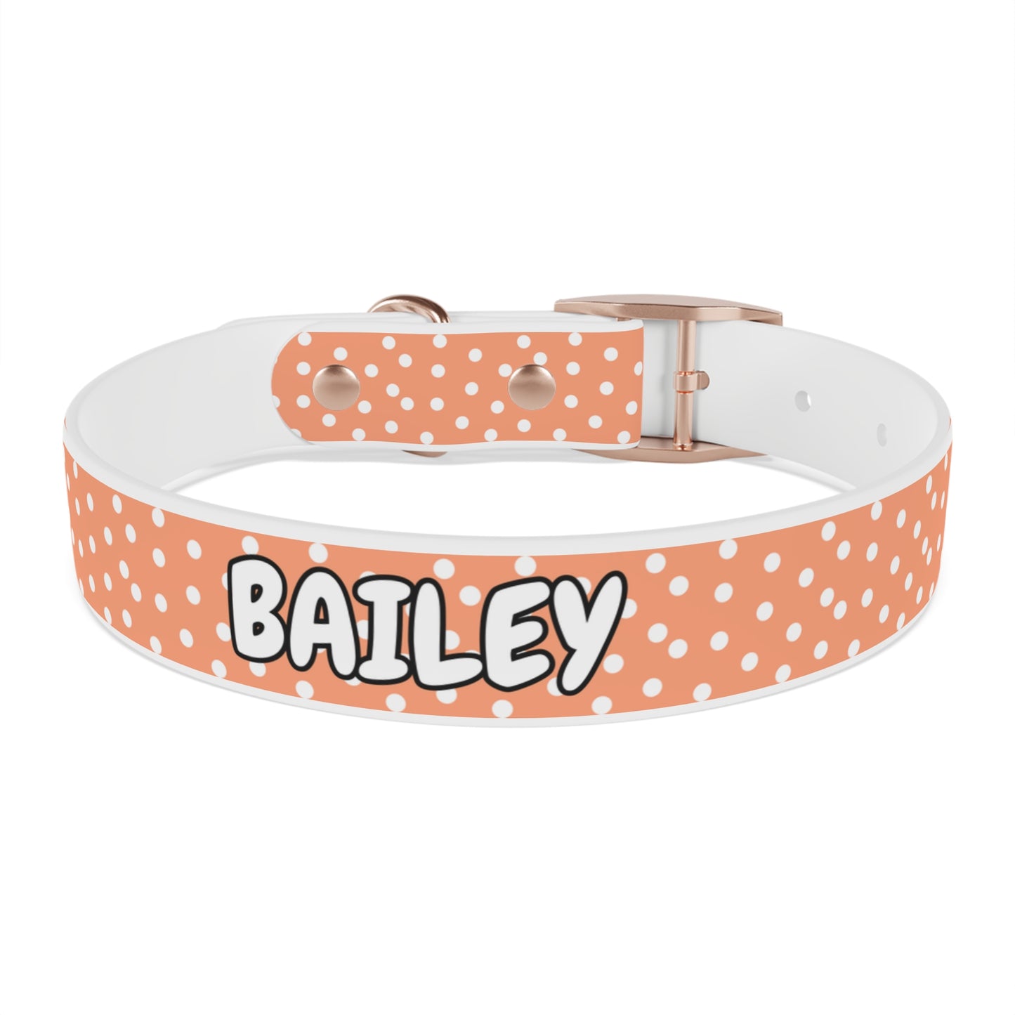 Custom Name Adjustable Pet Collar - Orange