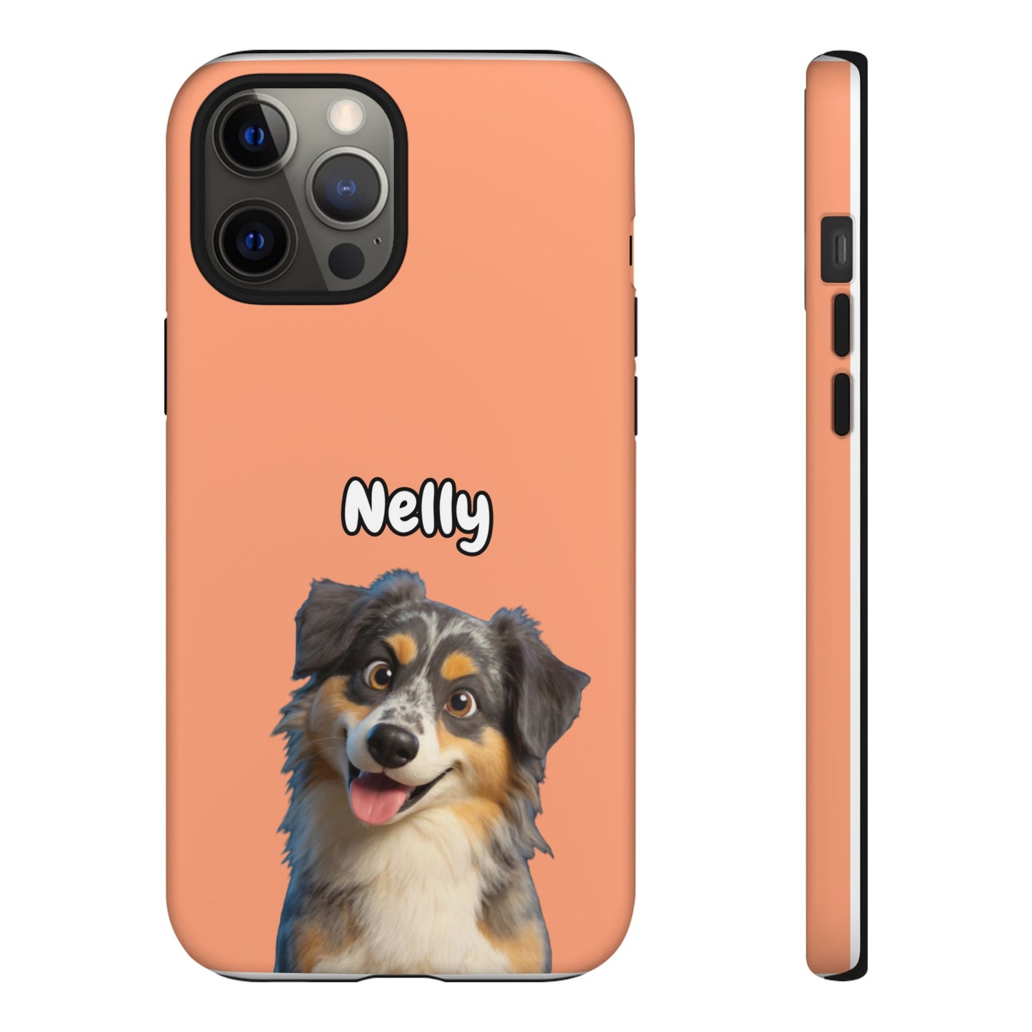 Custom Pet Portrait Tough iPhone Case - Orange