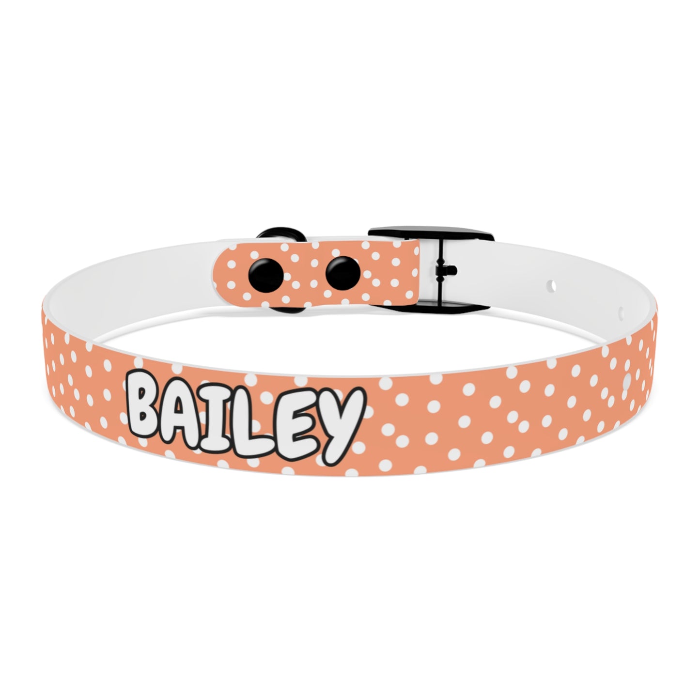 Custom Name Adjustable Pet Collar - Orange
