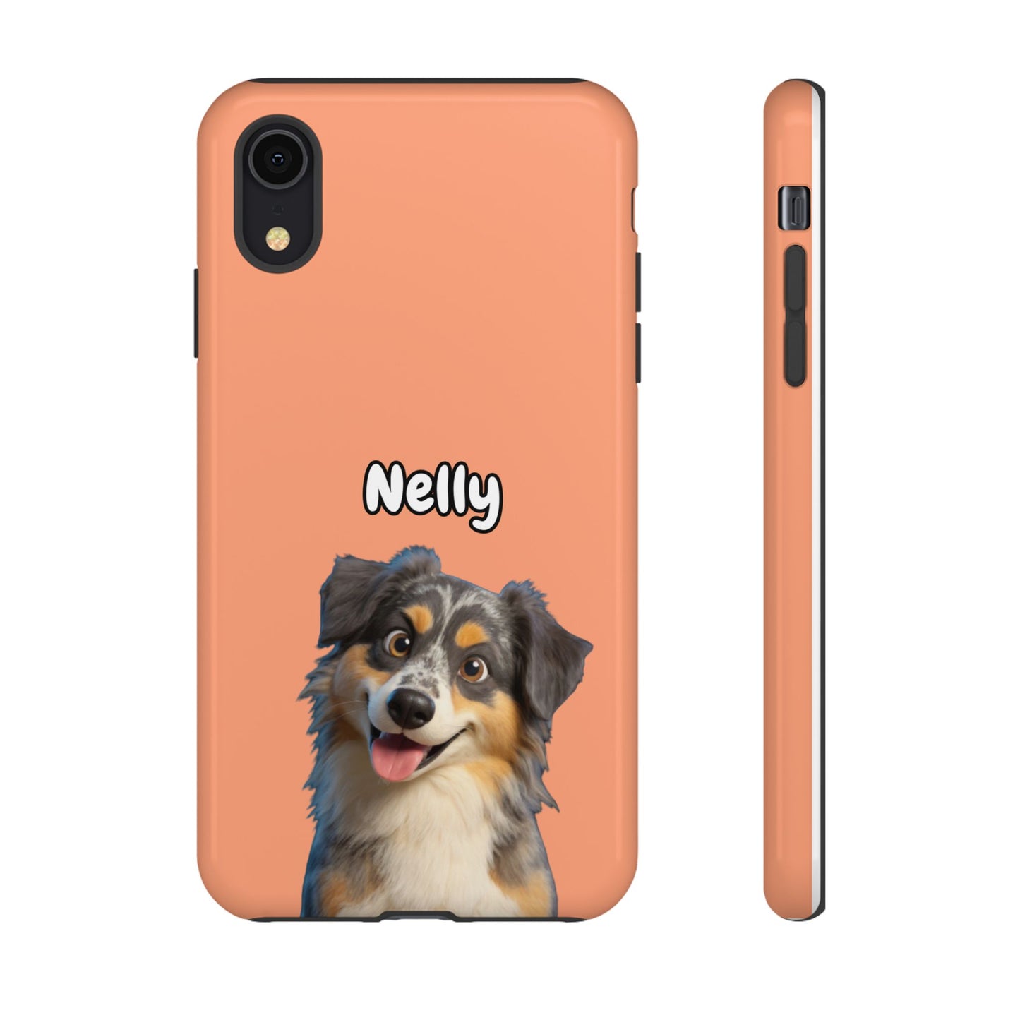 Custom Pet Portrait Tough iPhone Case - Orange