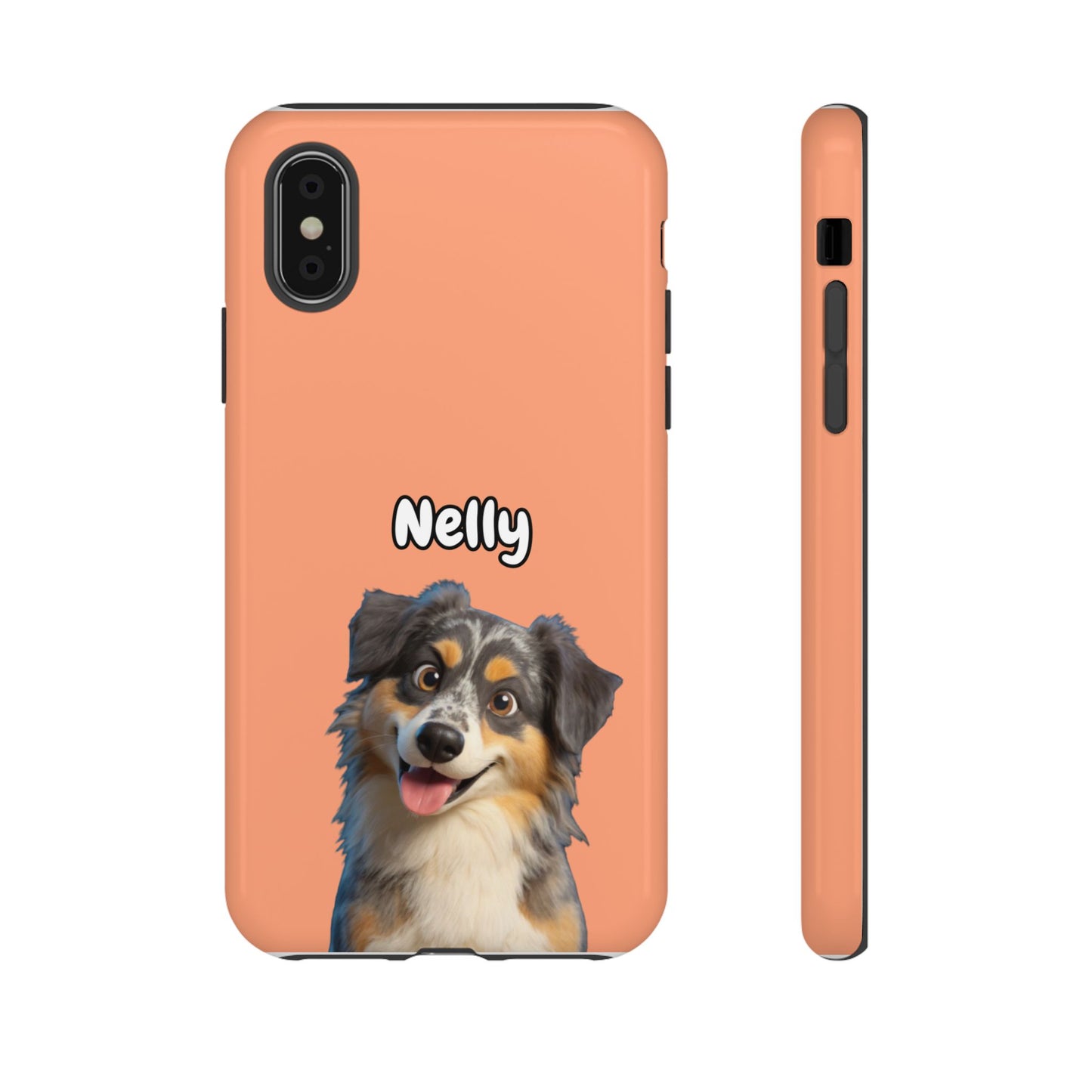 Custom Pet Portrait Tough iPhone Case - Orange