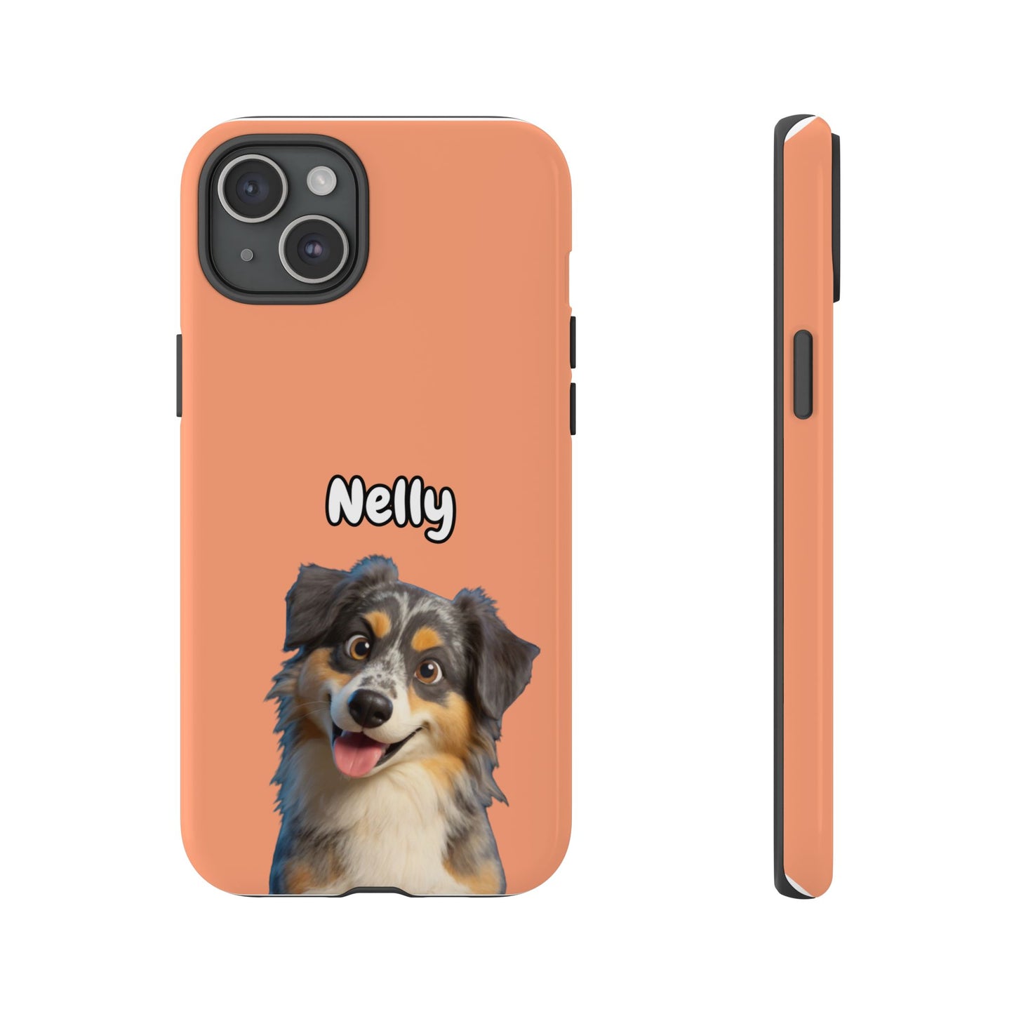 Custom Pet Portrait Tough iPhone Case - Orange