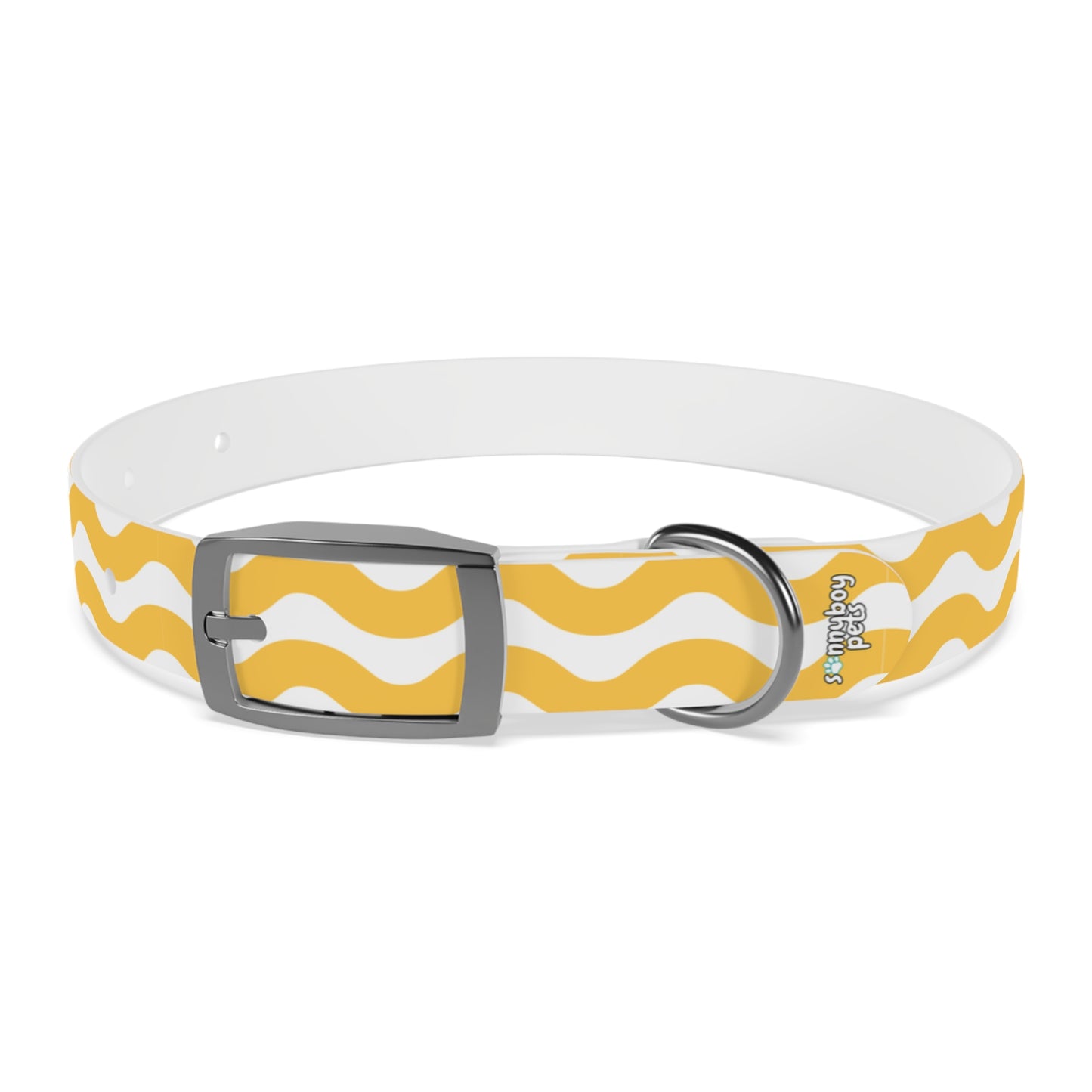 Custom Name Adjustable Pet Collar - Yellow
