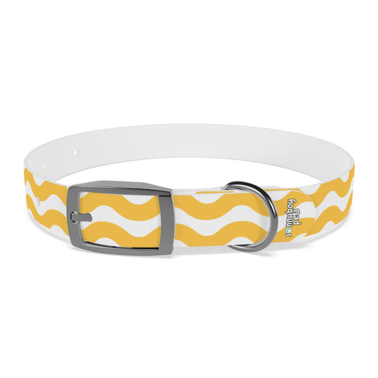 Custom Name Adjustable Pet Collar - Yellow