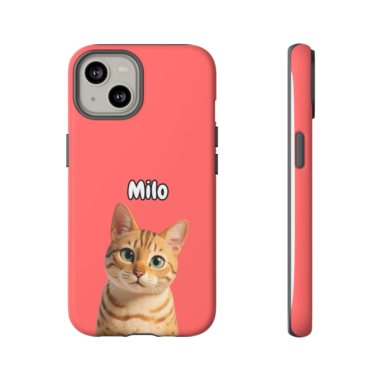 Custom Pet Portrait Tough iPhone Case - Pink