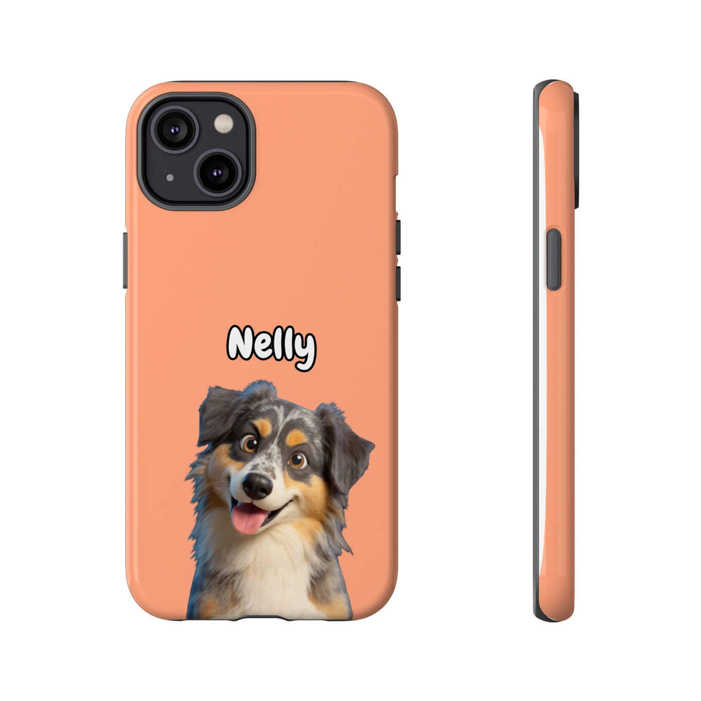 Custom Pet Portrait Tough iPhone Case - Orange