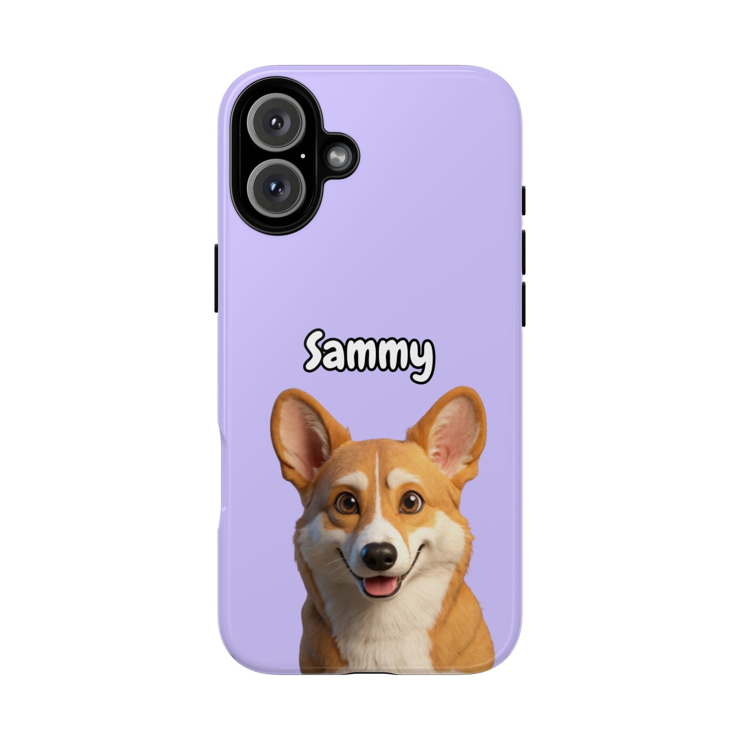 Custom Pet Portrait Tough iPhone Case - Purple