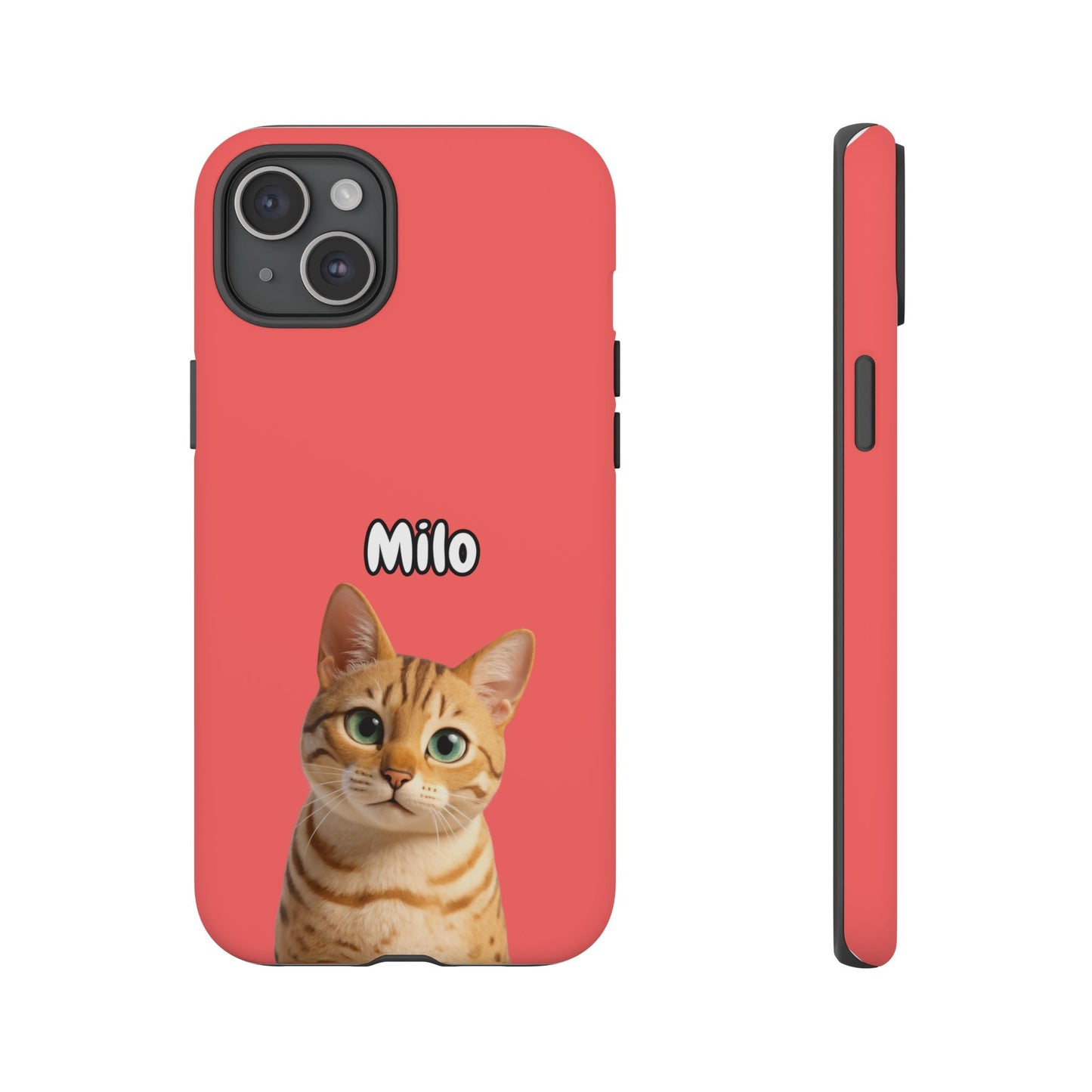 Custom Pet Portrait Tough iPhone Case - Pink