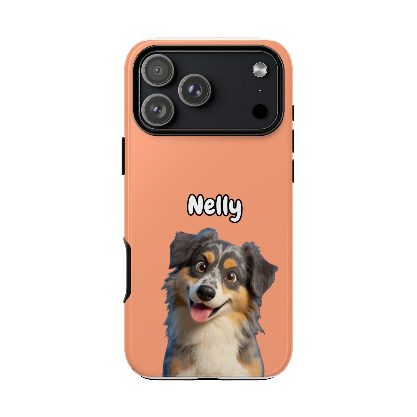 Custom Pet Portrait Tough iPhone Case - Orange